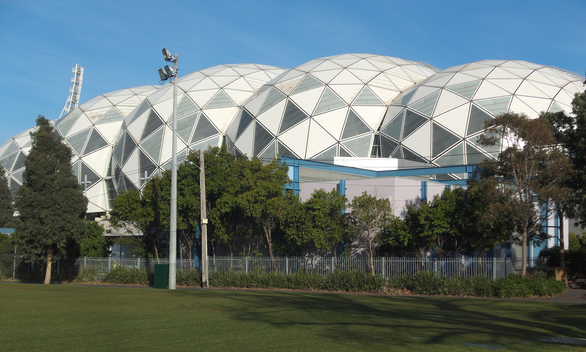 The exterior of AAMI Park in Melbourne, photographed in 2018