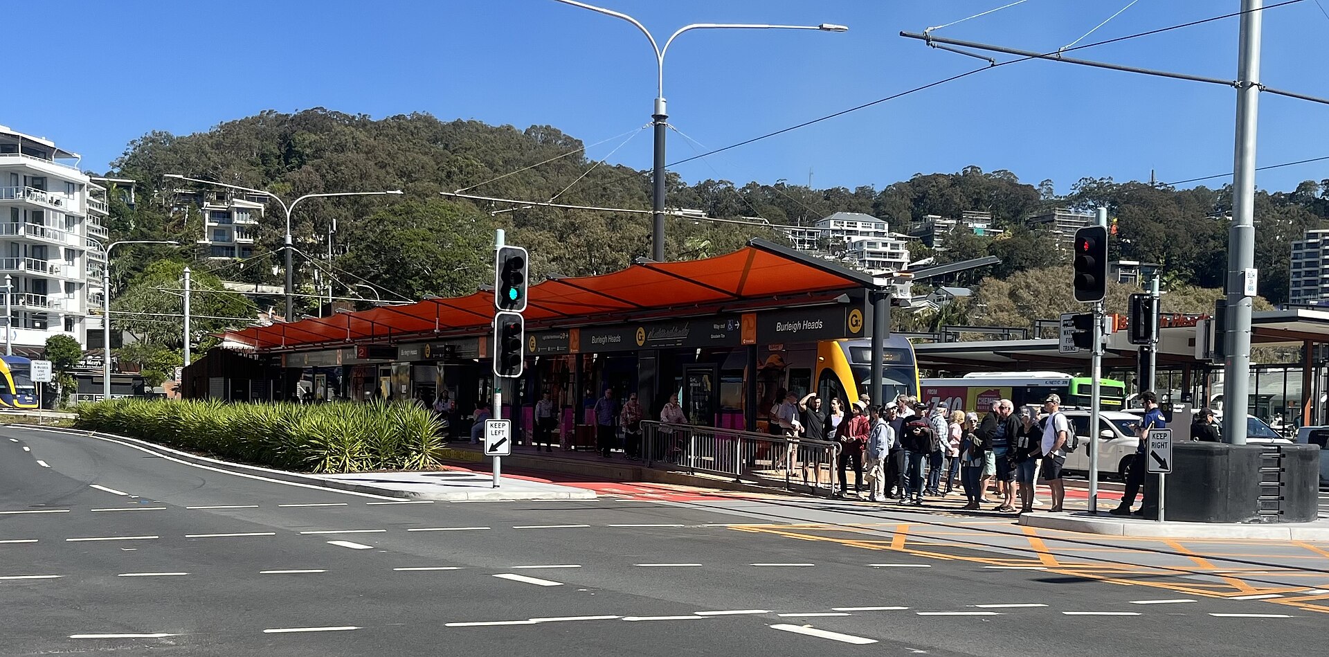 Burleigh Heads light rail station in August 2026