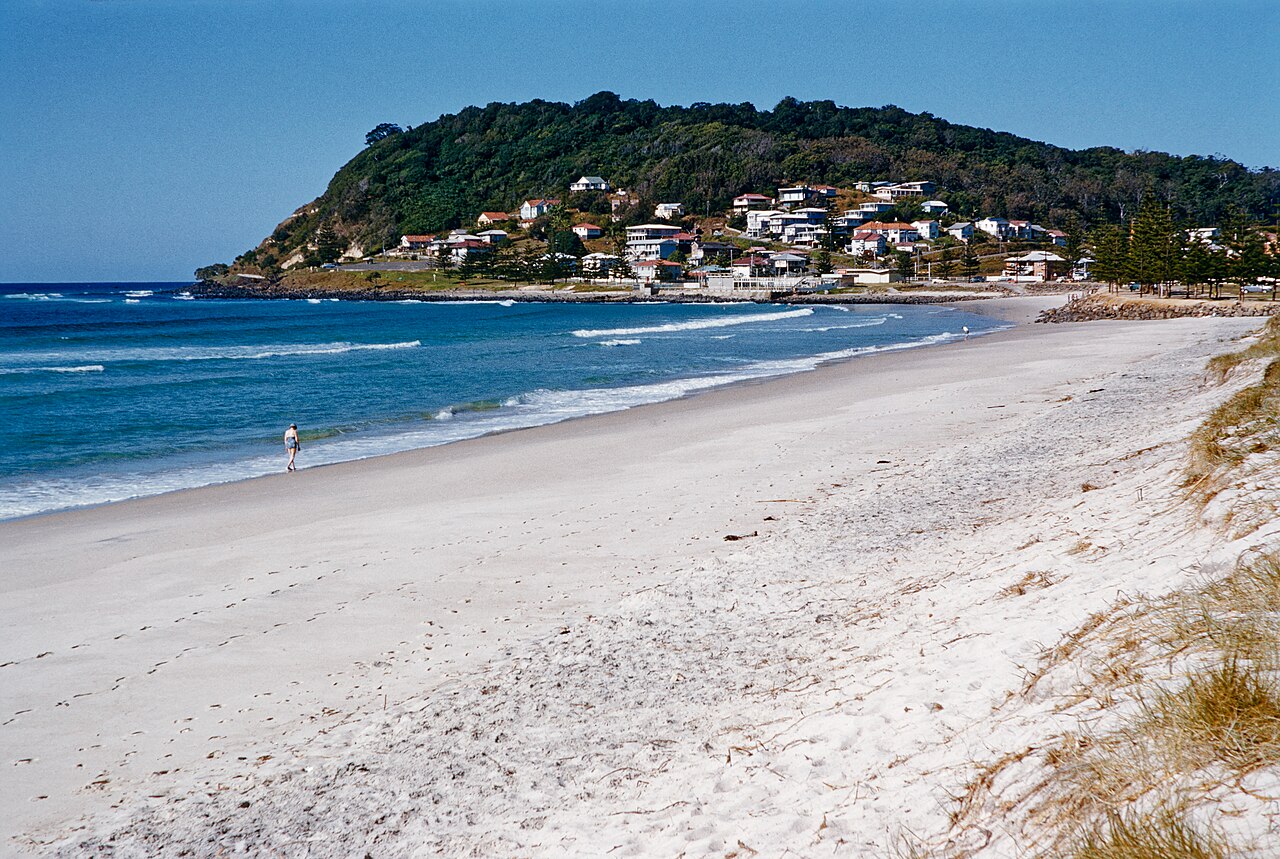 Burleigh Heads beach looking south towards the headland, Gold Coast, Queensland