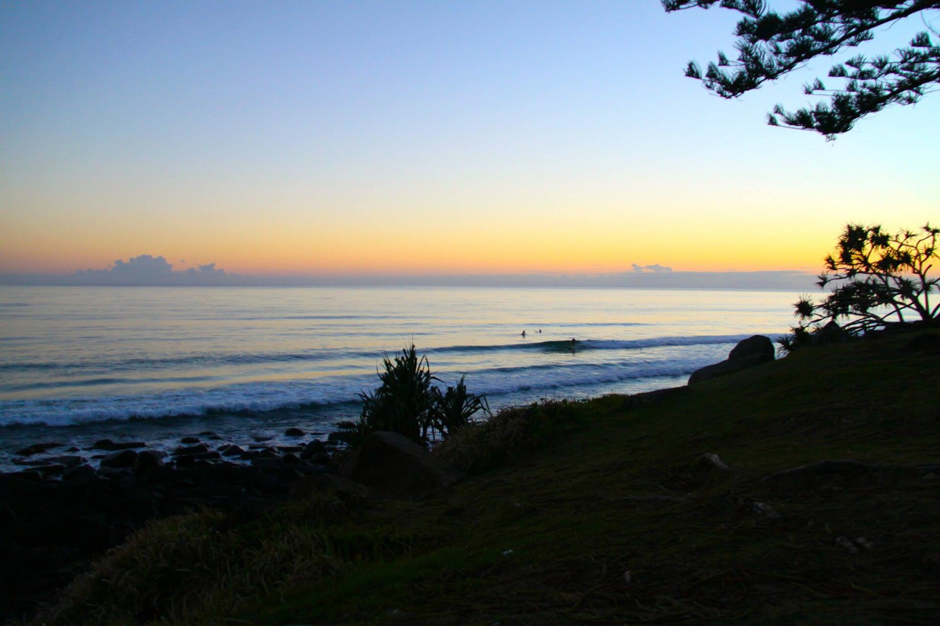 Sunrise over the ocean at Burleigh Heads