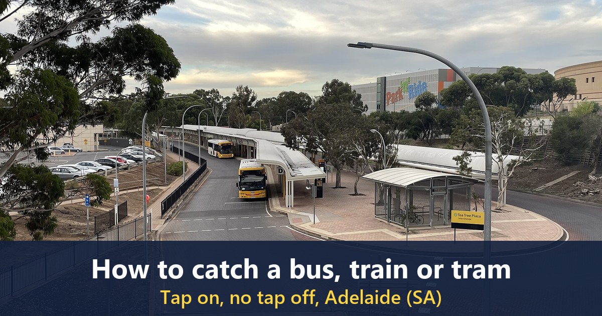 The O-Bahn at Tea Tree Plaza Interchange