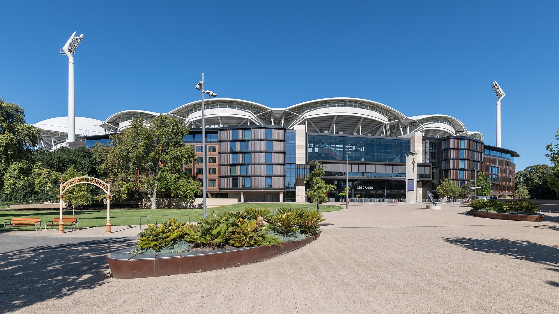 Adelaide Oval seen from the east, February 2023