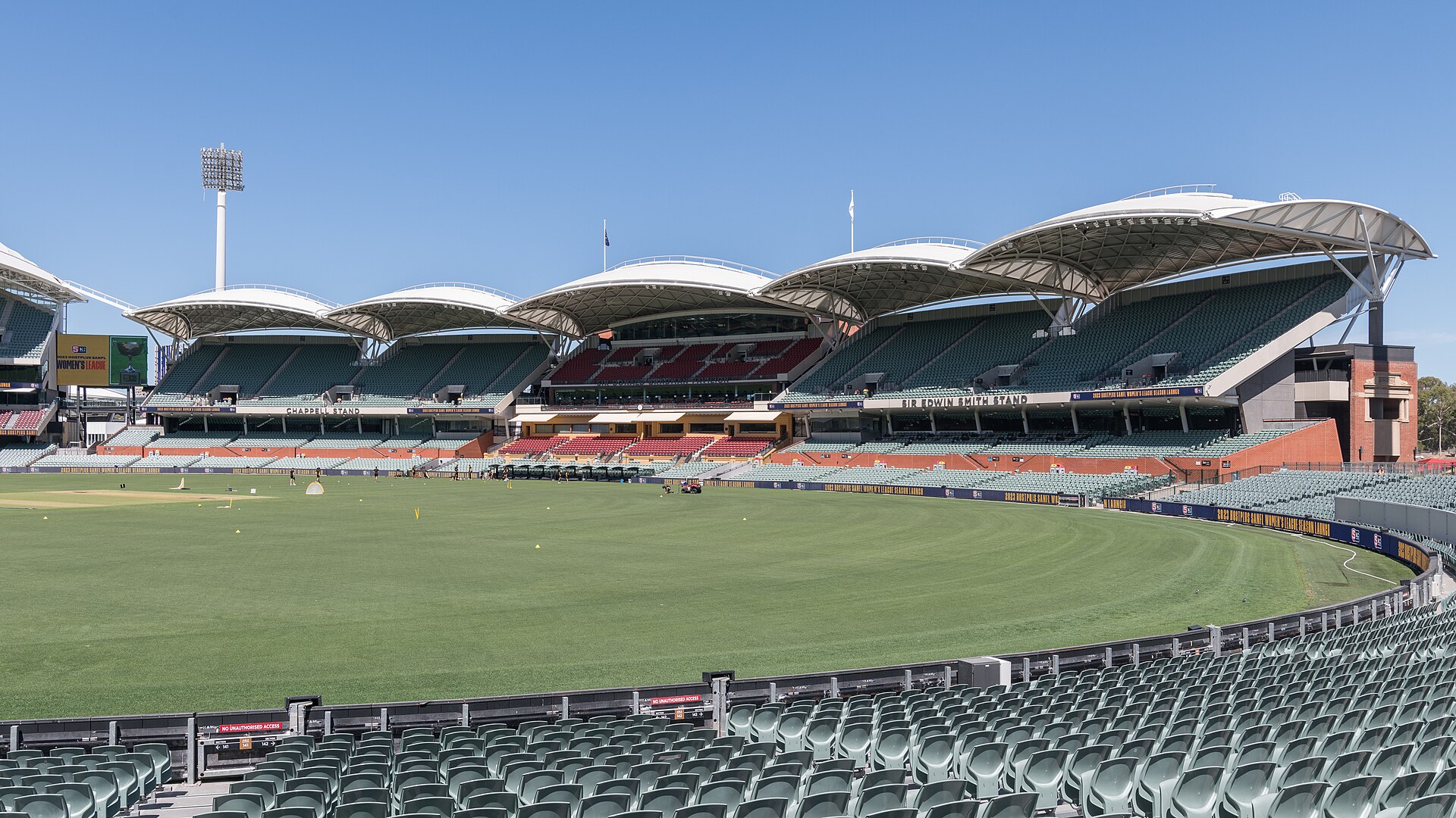 The eastern stands of Adelaide Oval, February 2023
