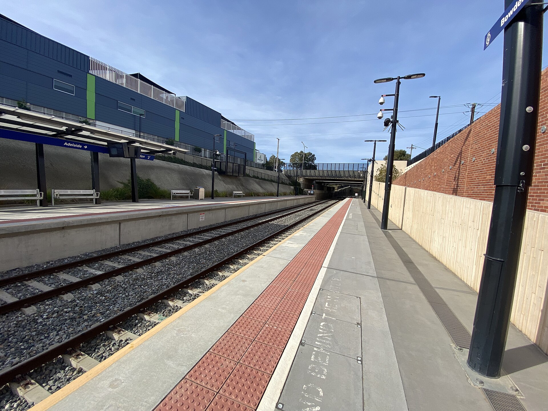 Platforms at Bowden Railway Station, May 2022