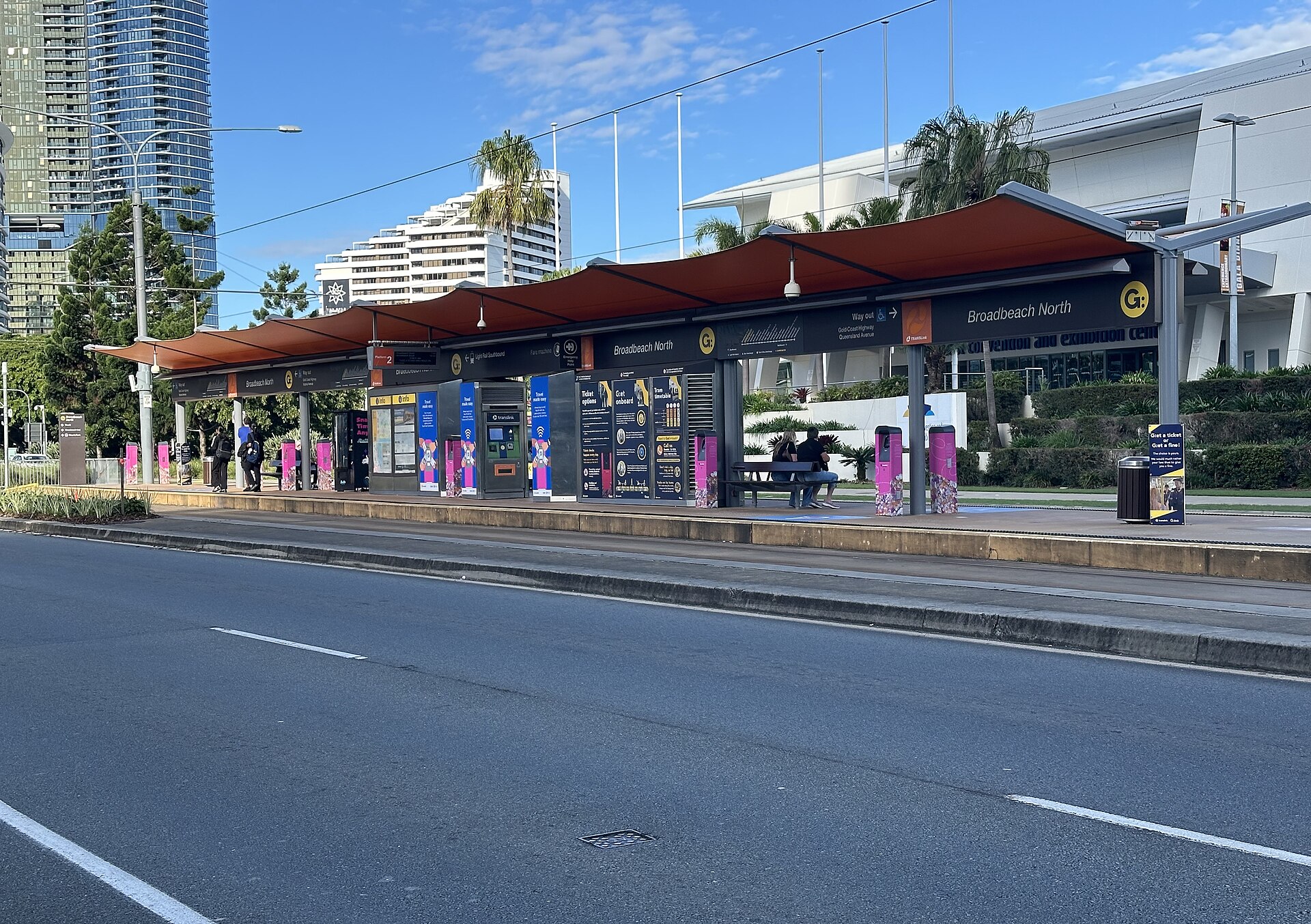 Broadbeach North light rail station in June 2026