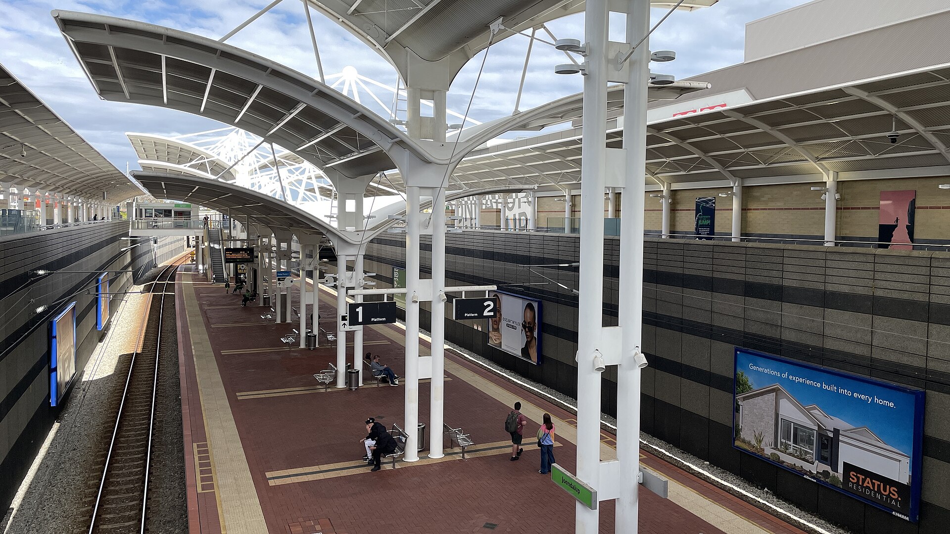 Joondalup railway station platform, Western Australia