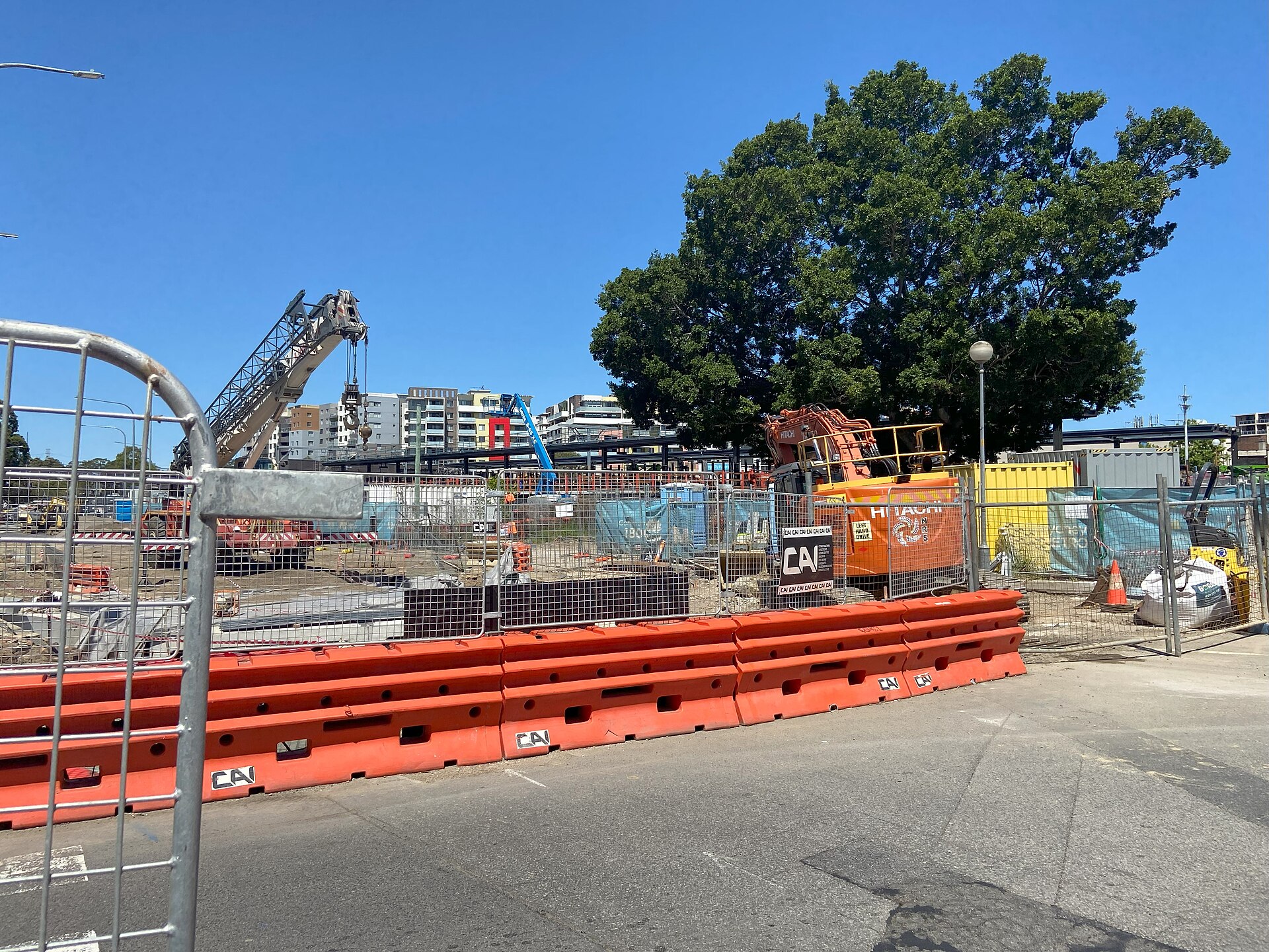 The Bankstown metro station construction site, October 2024
