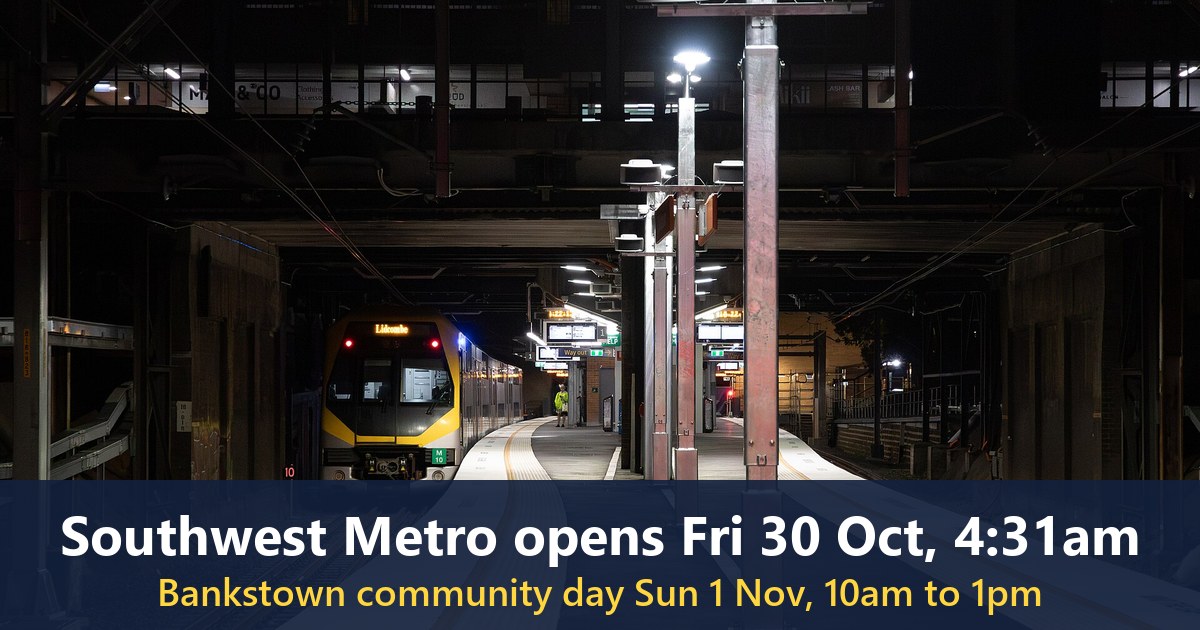 New extended platforms at Bankstown station, July 2025 (text added)