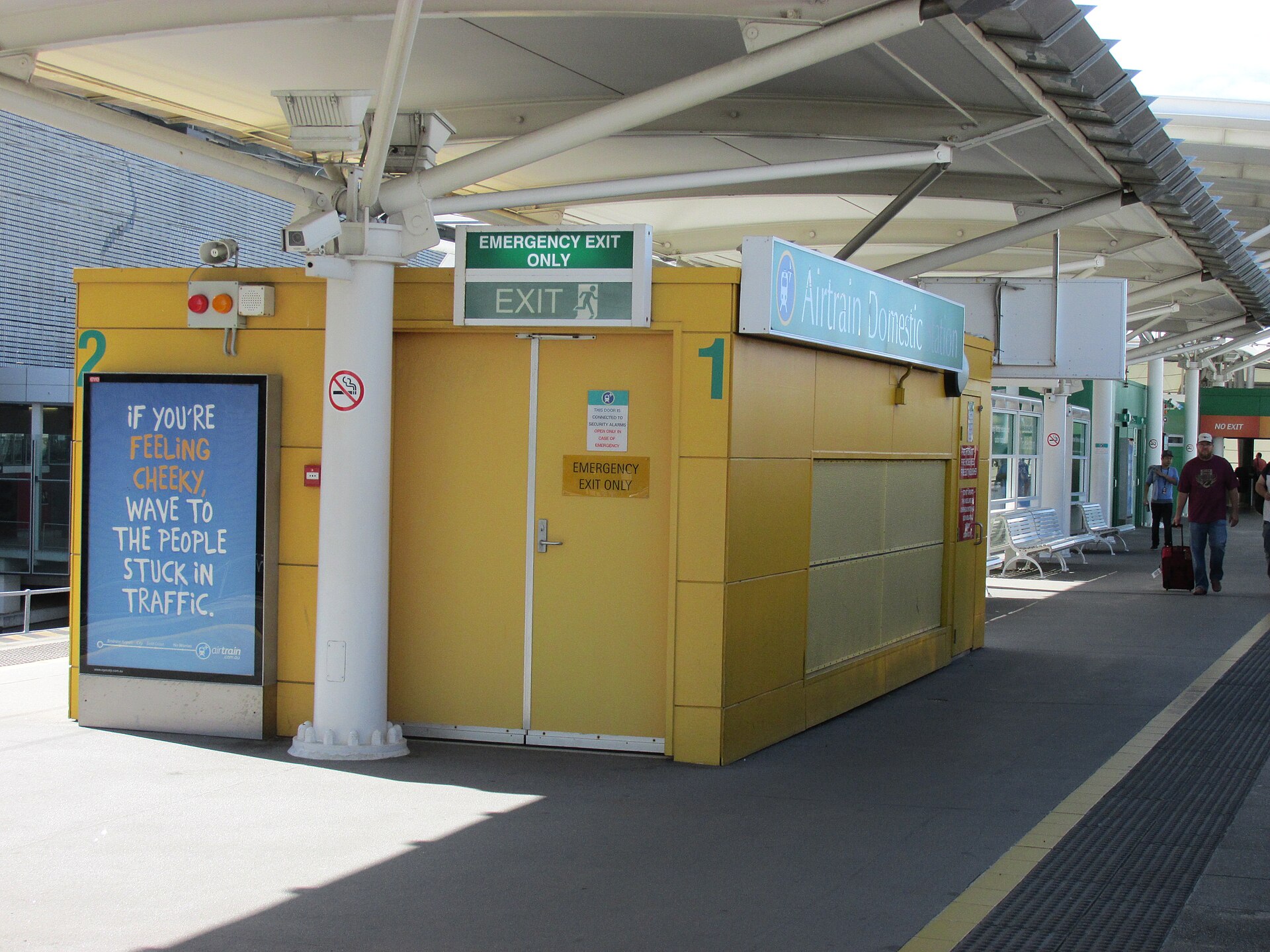 The platform building at Domestic Terminal station, Brisbane Airport, 2016