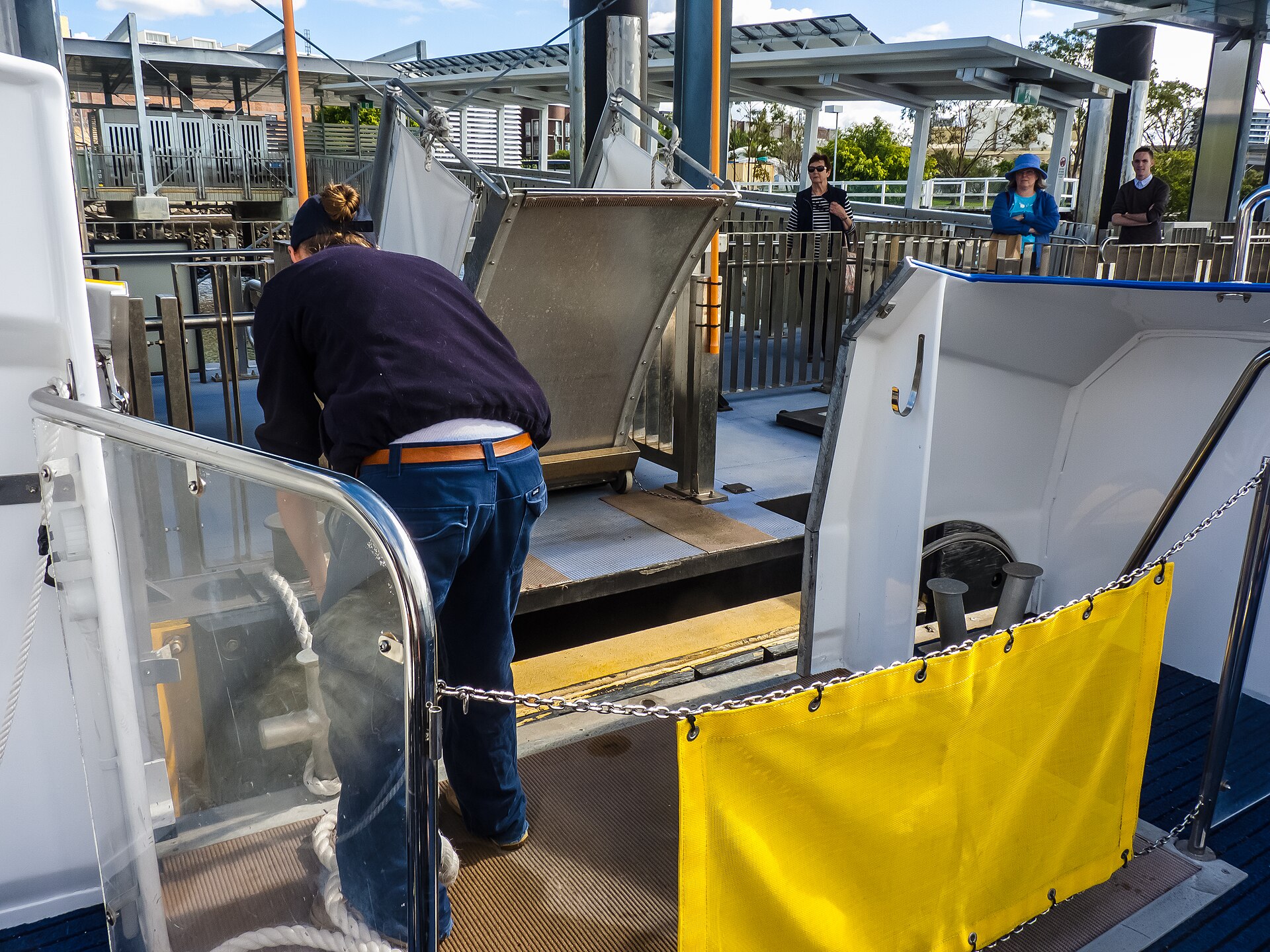 A CityCat at Teneriffe Ferry Terminal, Brisbane, 2013