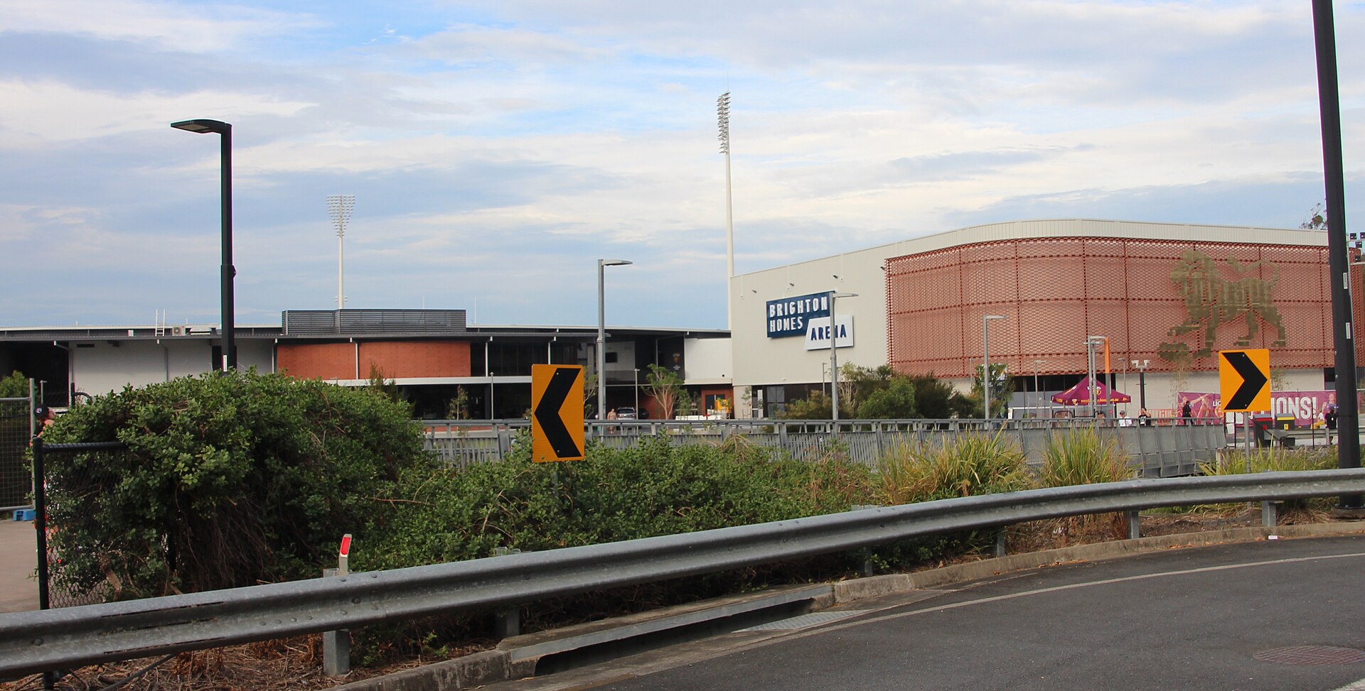 Brighton Homes Arena, then called Springfield Central Stadium, from the side in 2022