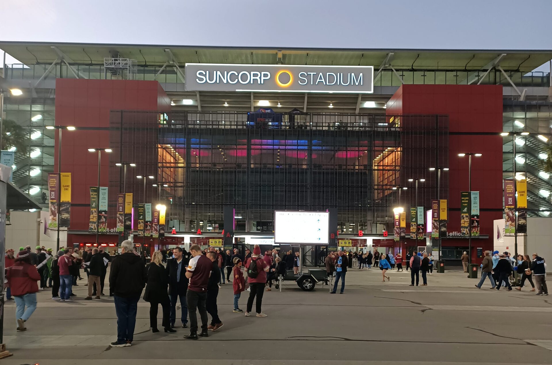 The southern exterior of Suncorp Stadium in 2022