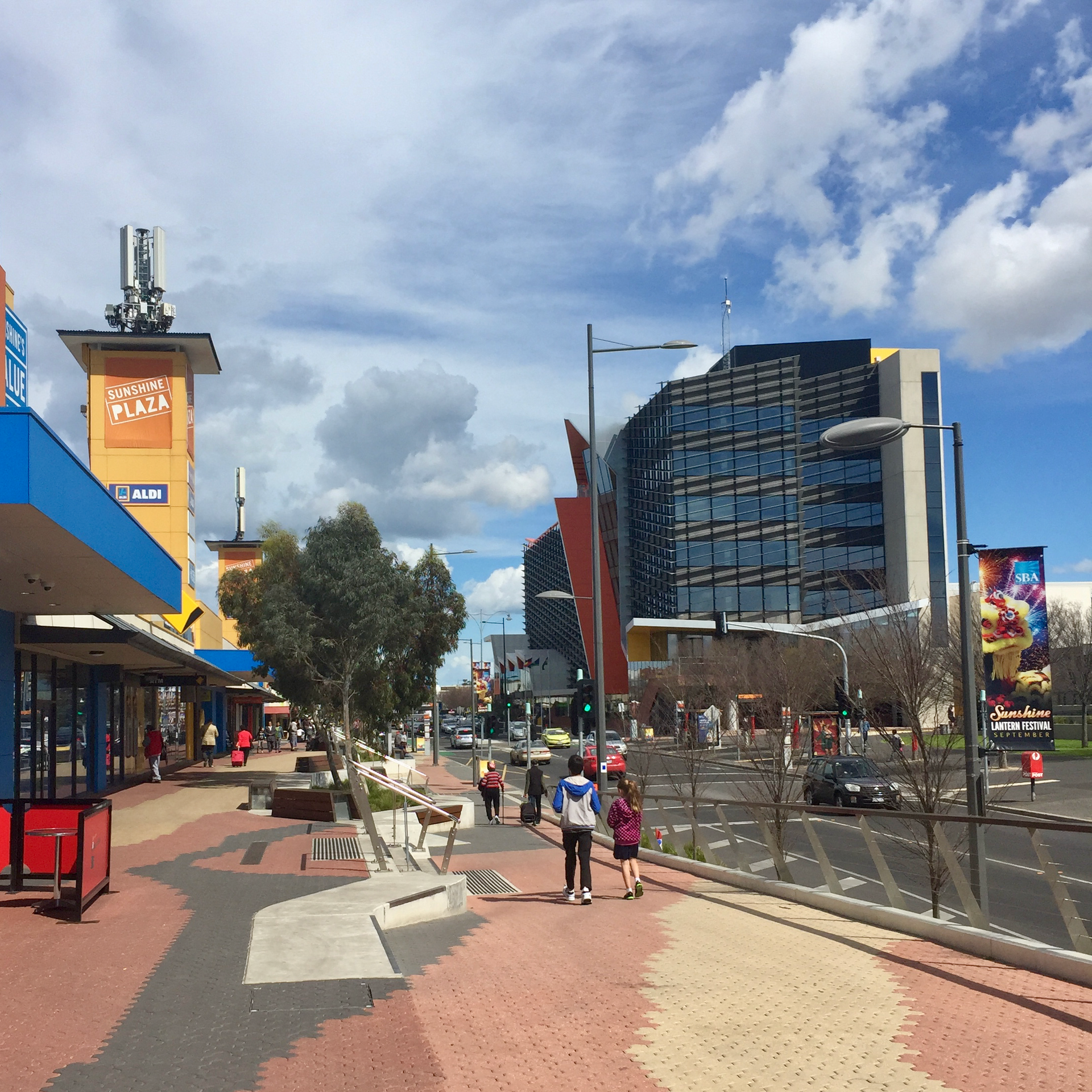 Hampshire Road in Sunshine town centre, looking south, photographed in 2016