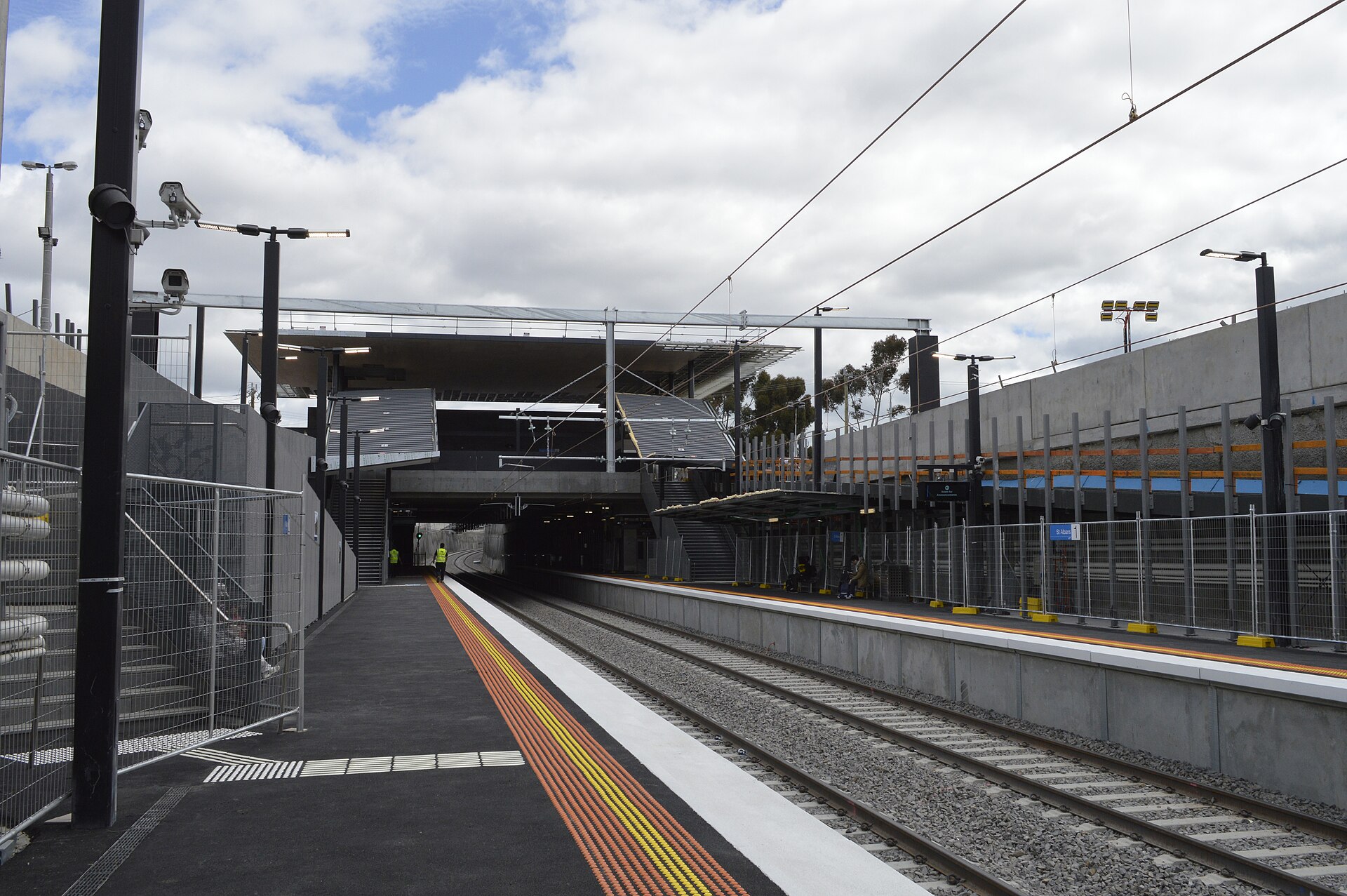 St Albans railway station in Melbourne, photographed on its first day of opening in November 2016