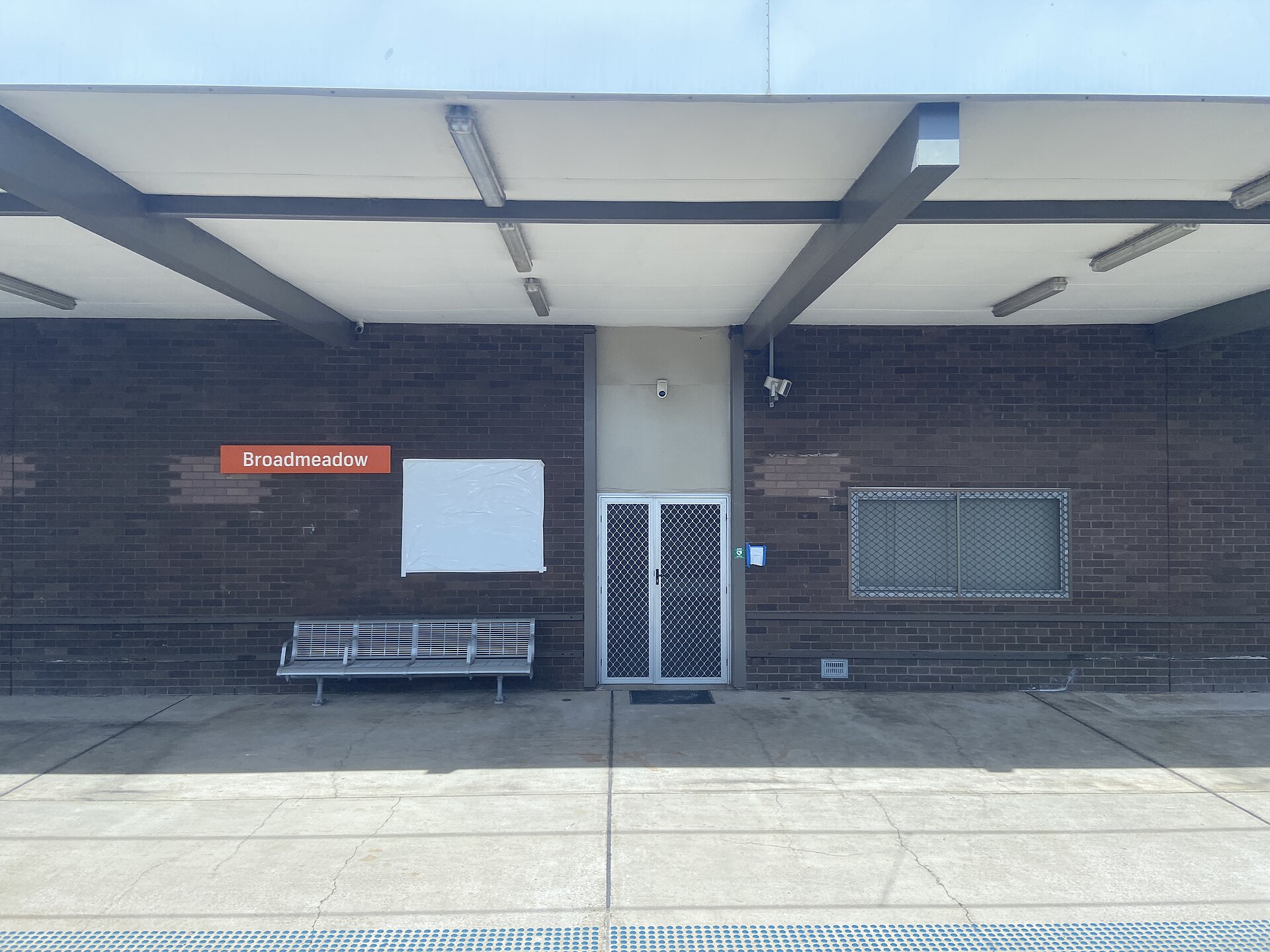 Broadmeadow railway station, photographed in April 2025