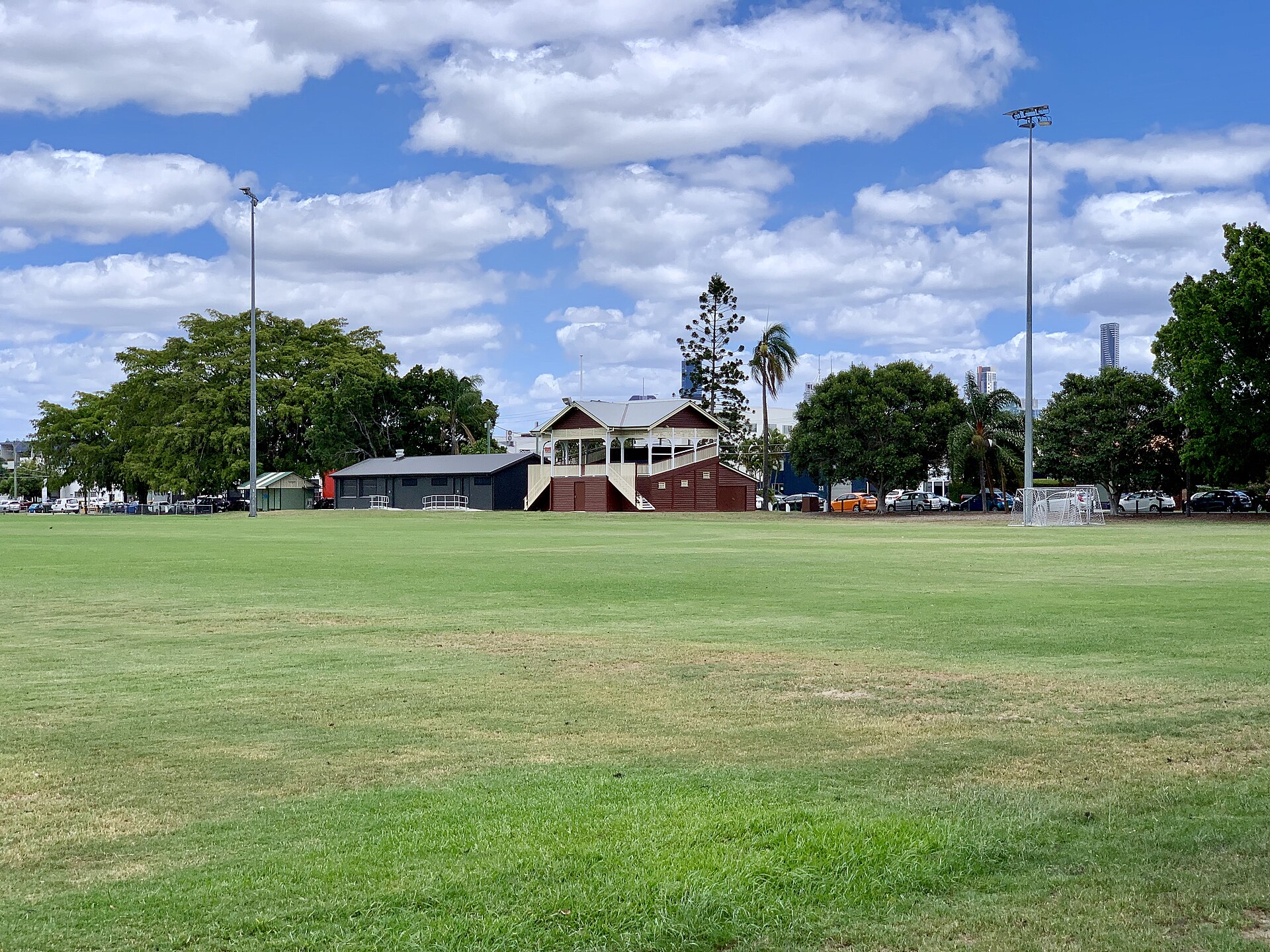 The 1920s timber grandstand at Bulimba Memorial Park