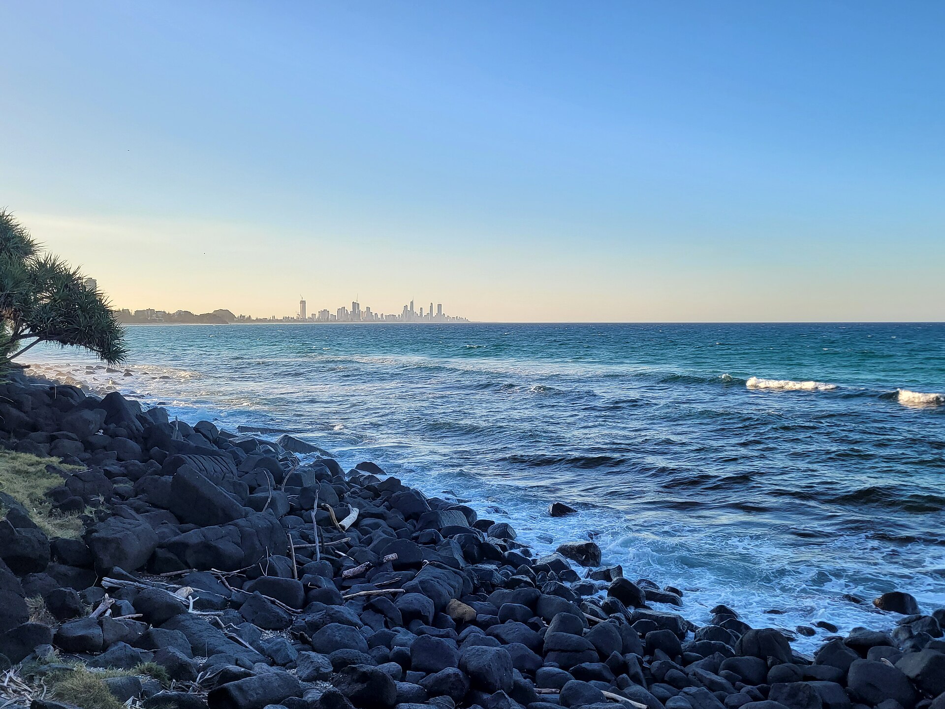 Burleigh Heads beach (photographed in 2021)