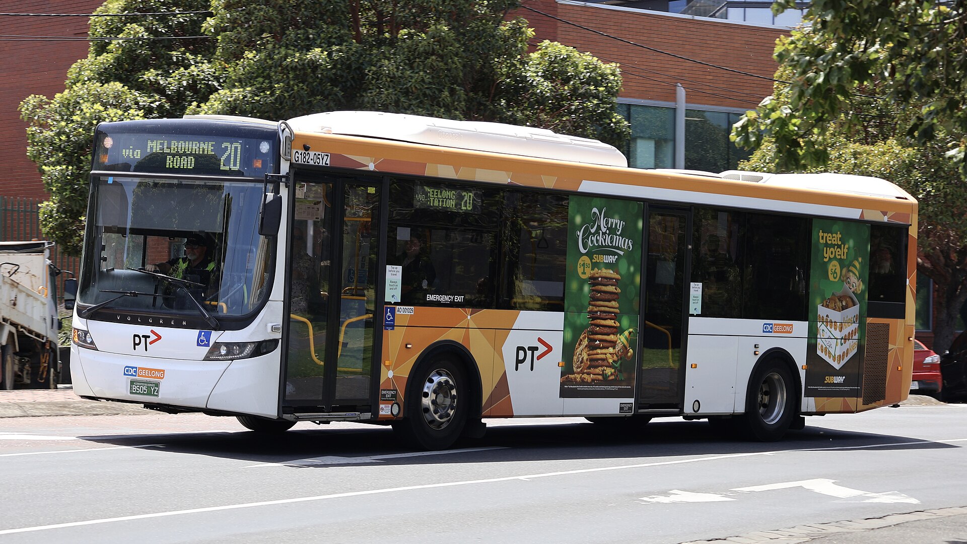 Another CDC Geelong bus at Geelong Railway Station, December 2025