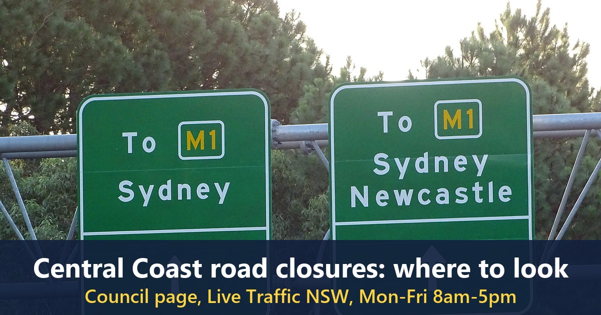 M1 sign on Central Coast Highway, Kariong