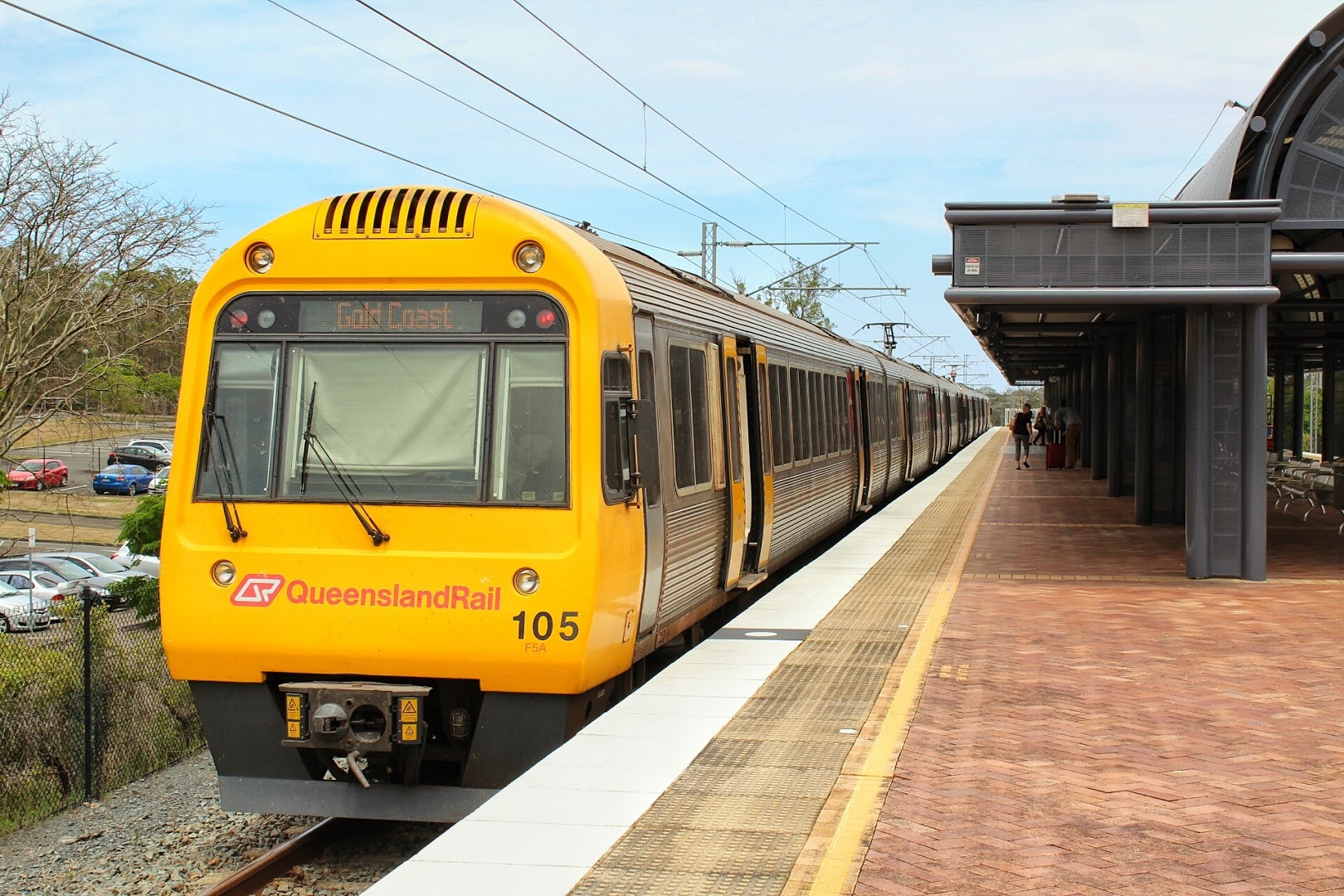 A Queensland Rail train at Coomera station in 2016