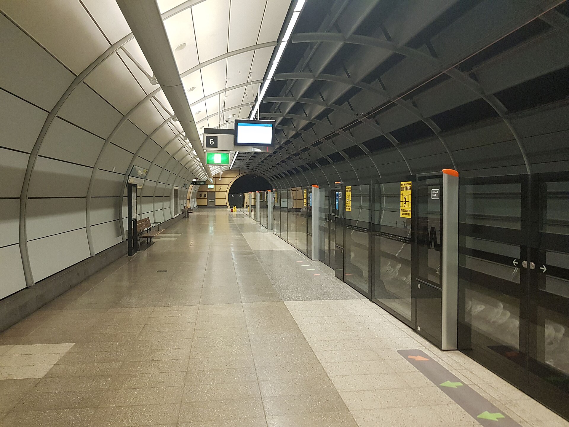 Metro platform at Epping Station, Sydney
