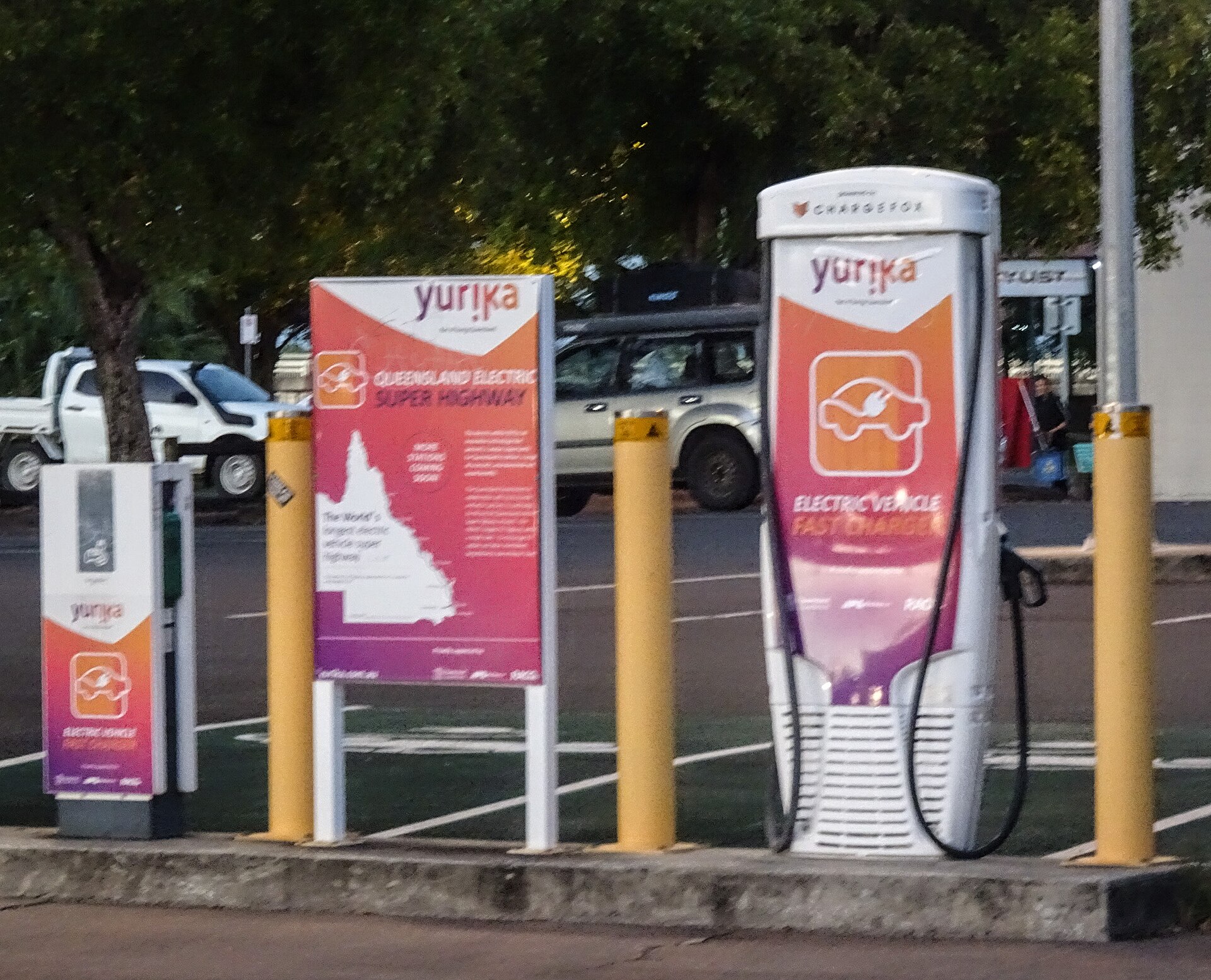 A Yurika charging station photographed in 2024 in South Australia, not on the Gold Coast