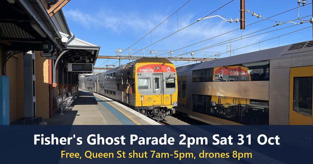 Intercity train at Campbelltown station