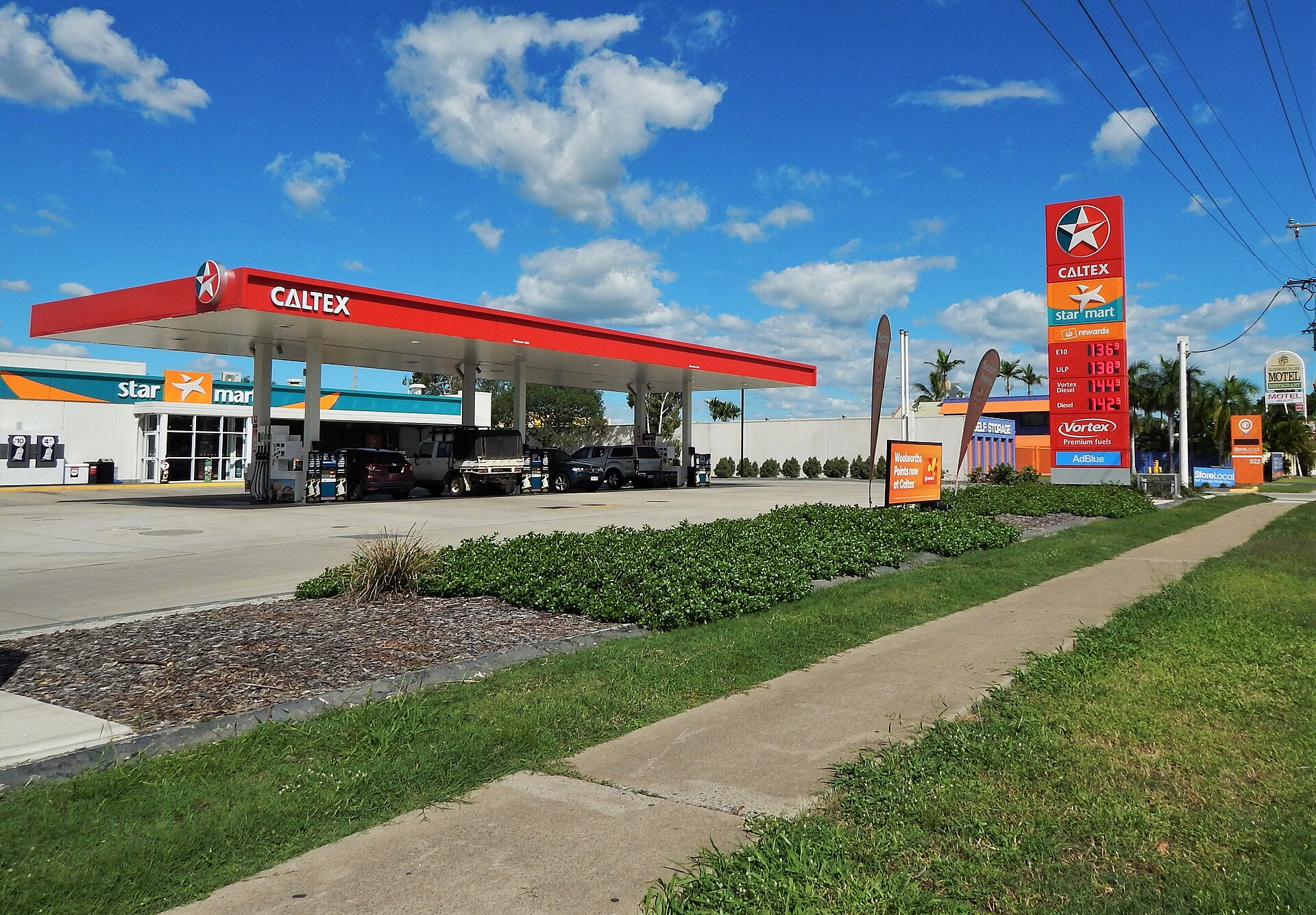 A Caltex truck stop in Rockhampton, Queensland, shown for orientation and not on the Gold Coast