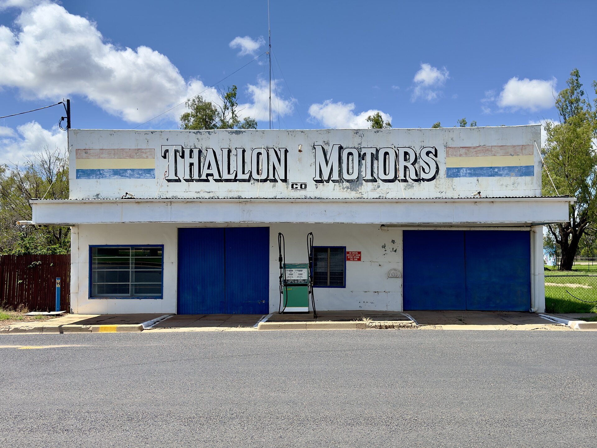 A disused service station in Thallon, Queensland, photographed in 2024, shown for orientation and not on the Gold Coast