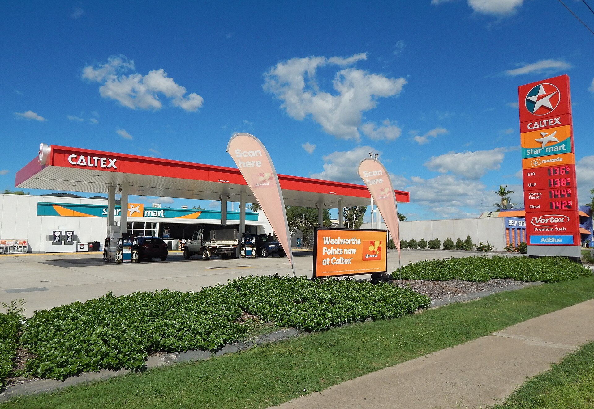 A Caltex service station in Rockhampton, Queensland, shown for orientation and not on the Gold Coast