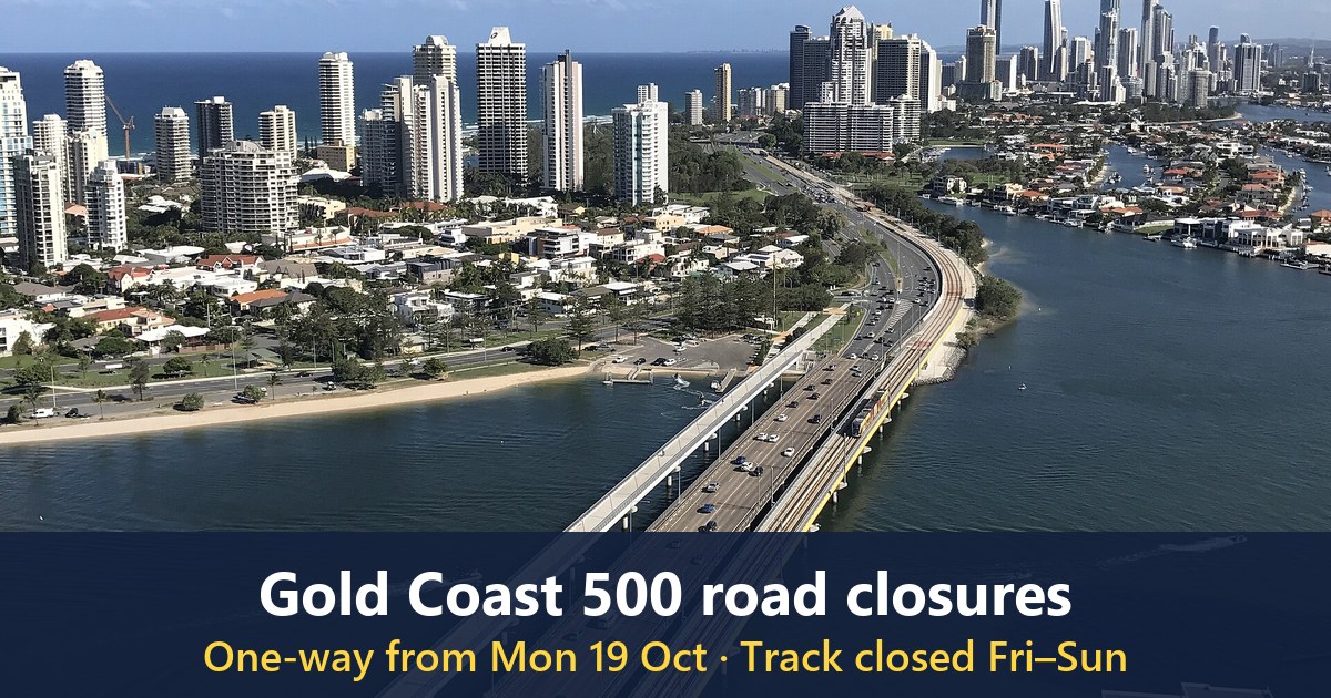 Gold Coast Highway and the Sundale Bridge towards Main Beach and Surfers Paradise