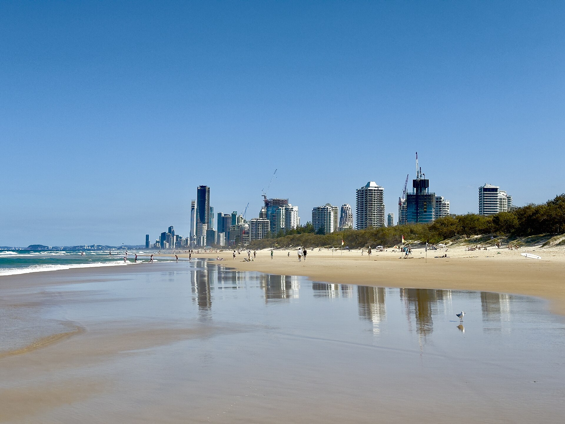 Main Beach, Gold Coast, looking towards Surfers Paradise