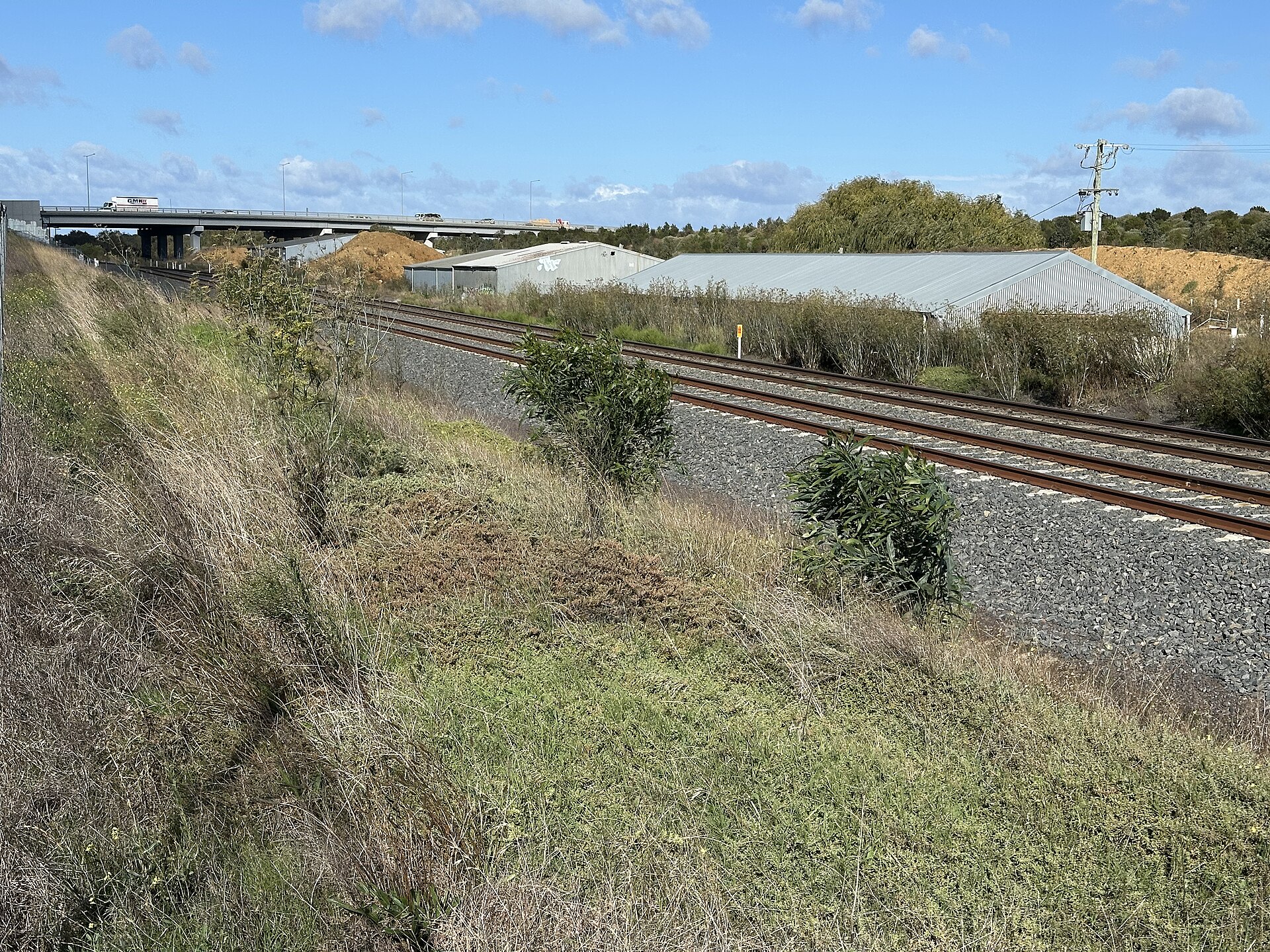 The former site of Geelong Racecourse railway station, April 2026