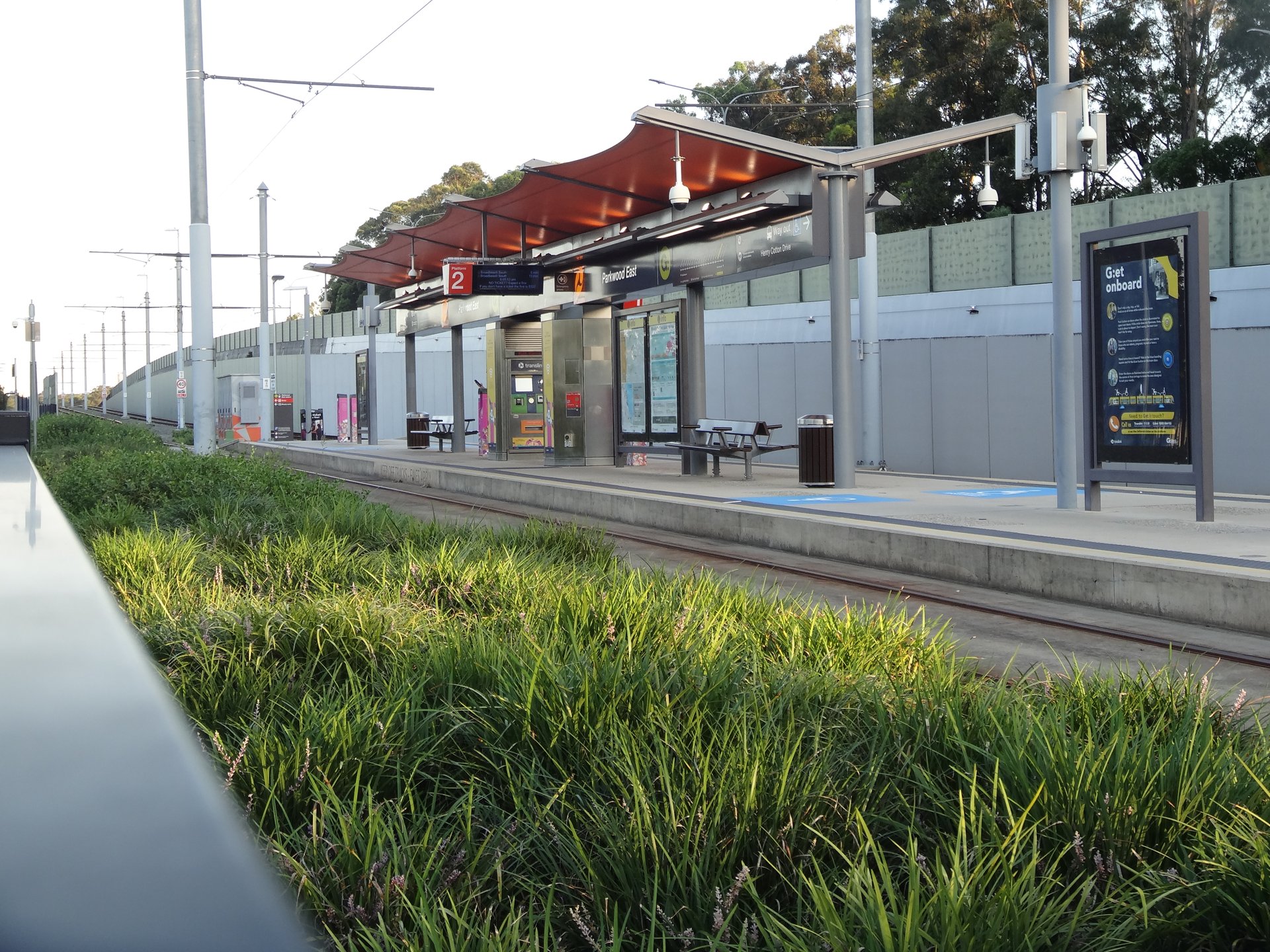 Parkwood East light rail station on the Gold Coast