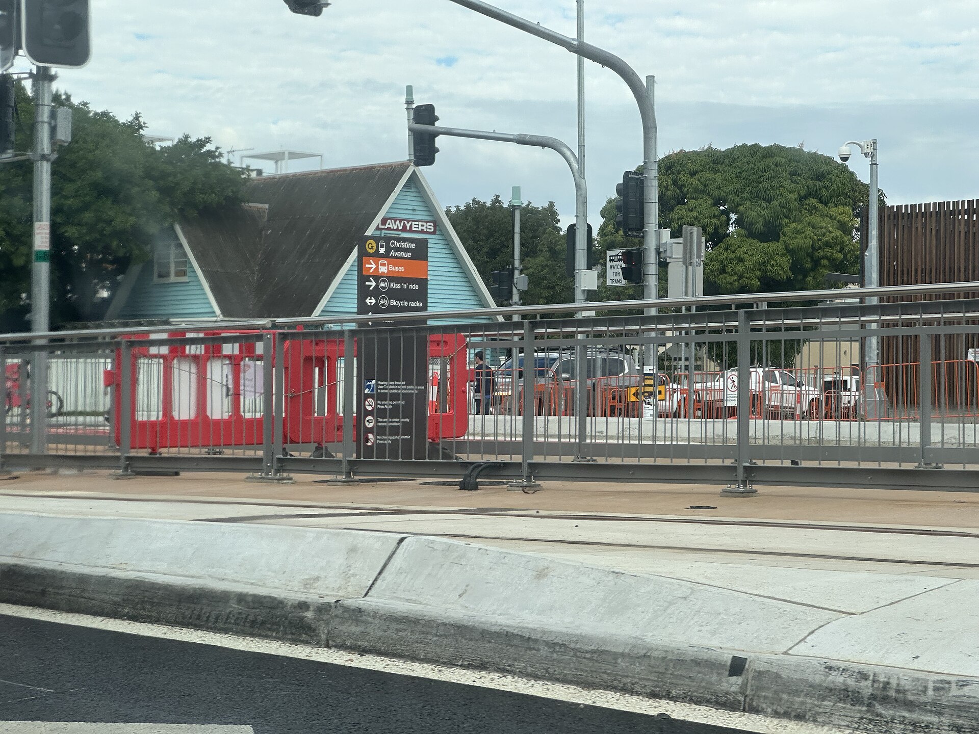 Christine Avenue light rail station before opening, June 2026