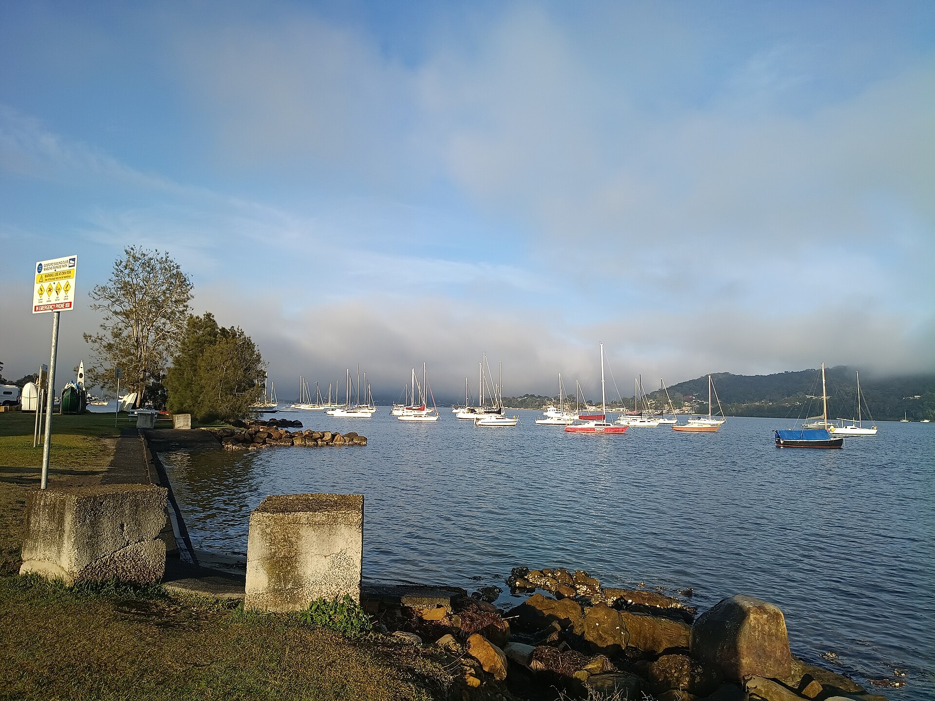 Brisbane Water viewed from the Gosford waterfront near Gosford Sailing Club