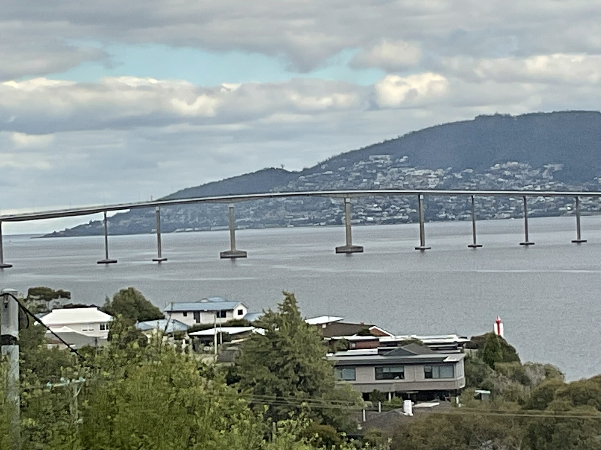 The Tasman Bridge over the River Derwent in Hobart