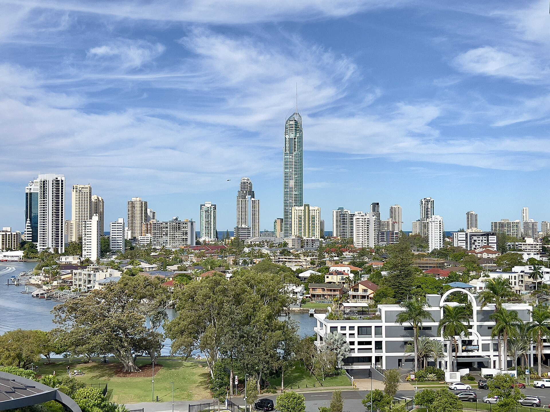 Surfers Paradise skyline seen from Home of the Arts