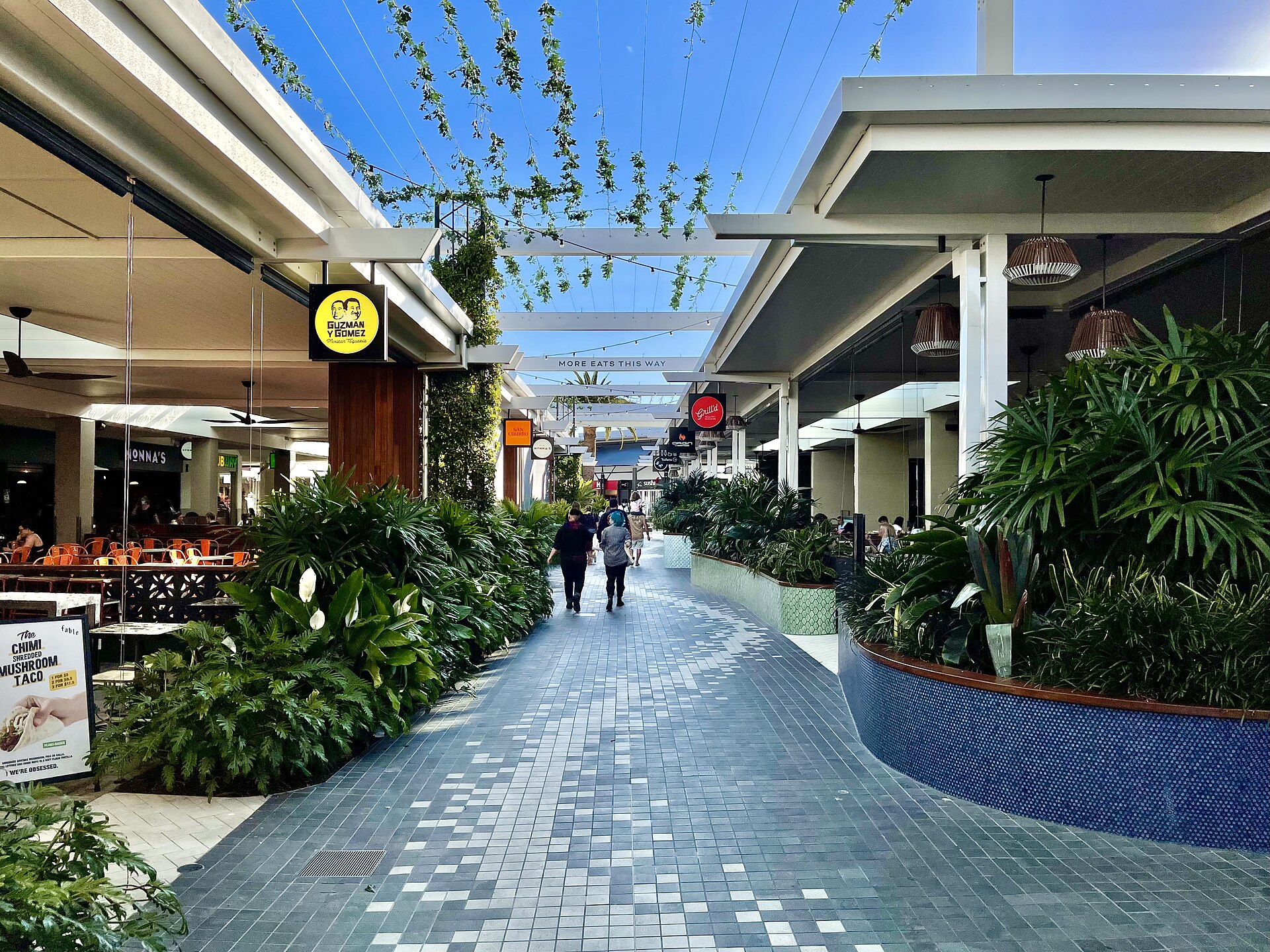 Dining section of Harbour Town Shopping Centre in 2021