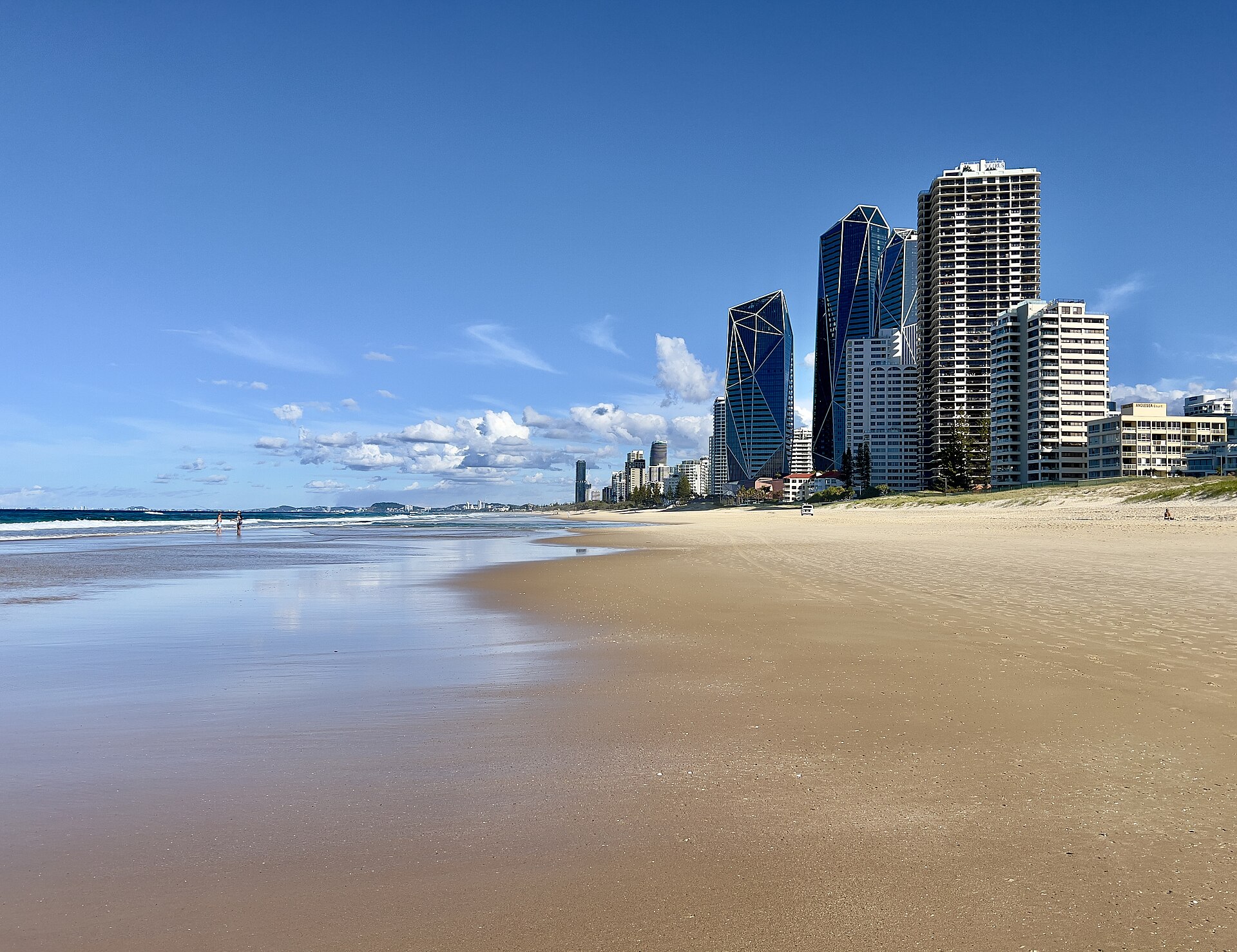 Broadbeach beach and towers, Gold Coast