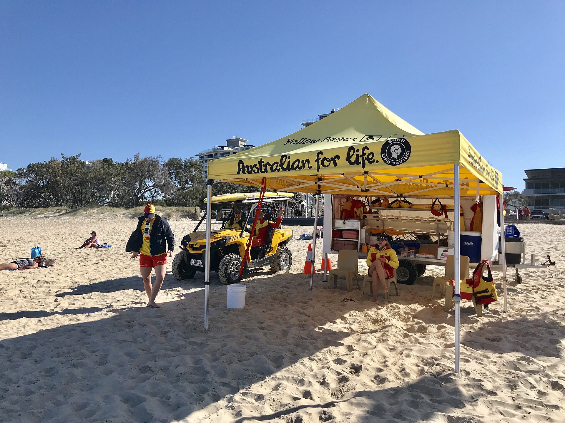 Maroochydore Surf Life Savers at Maroochydore Beach, photographed in September 2018