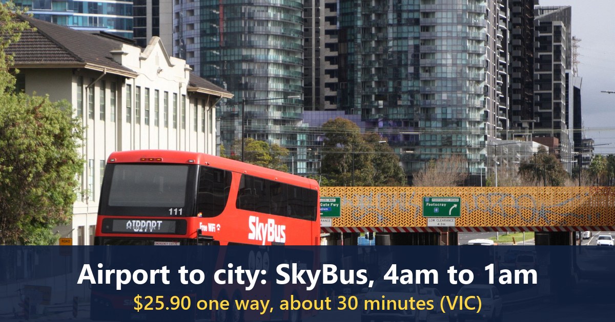 SkyBus double deck bus, West Melbourne