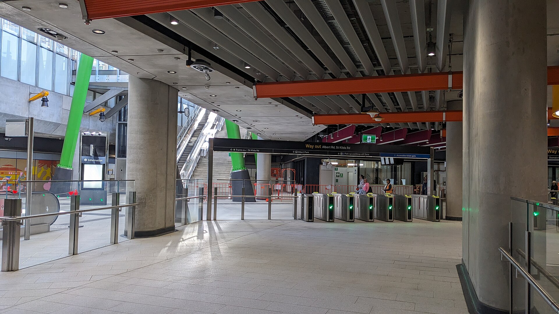 The main concourse inside Anzac Station