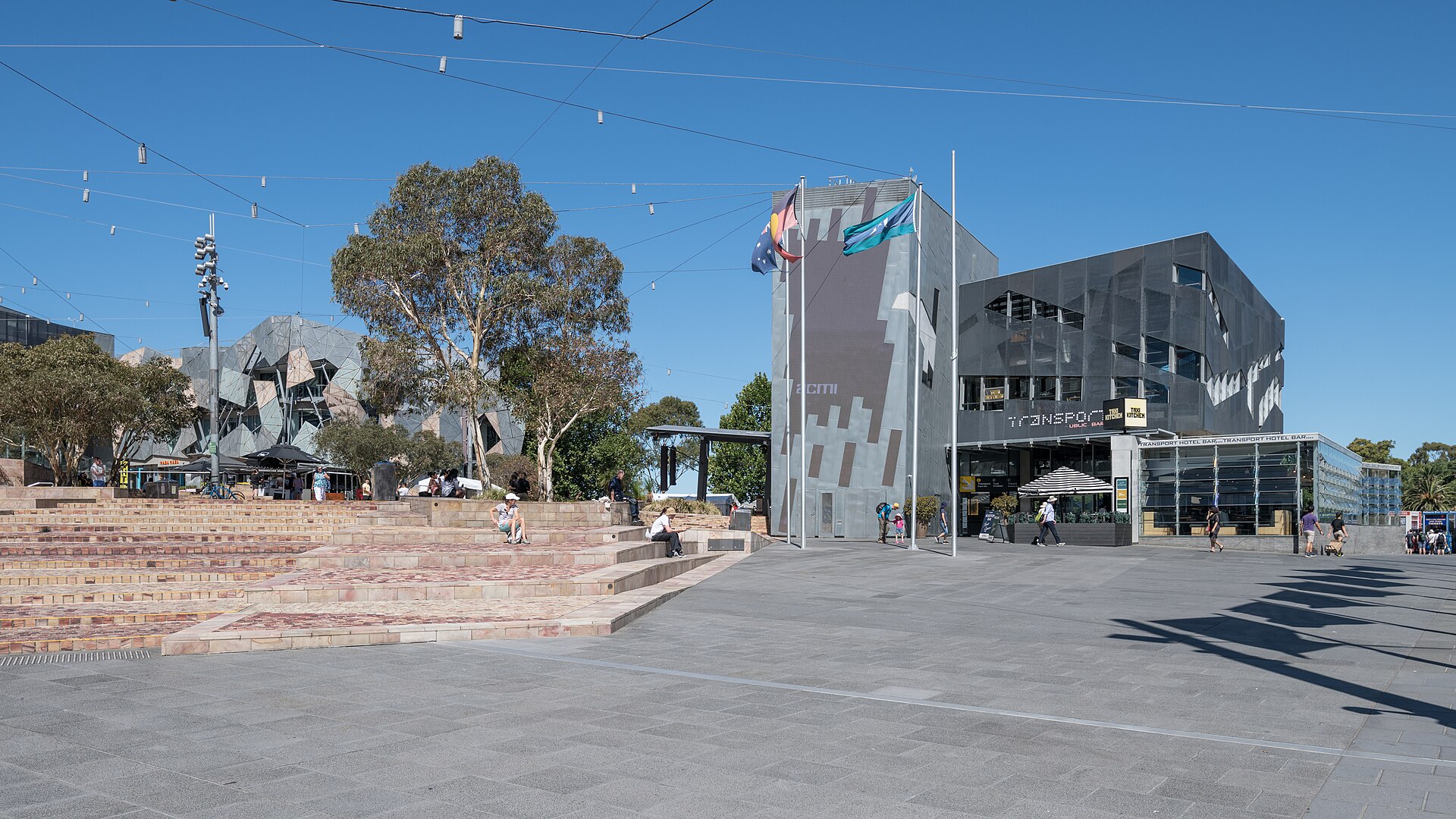 Fed Square in Melbourne seen from the north