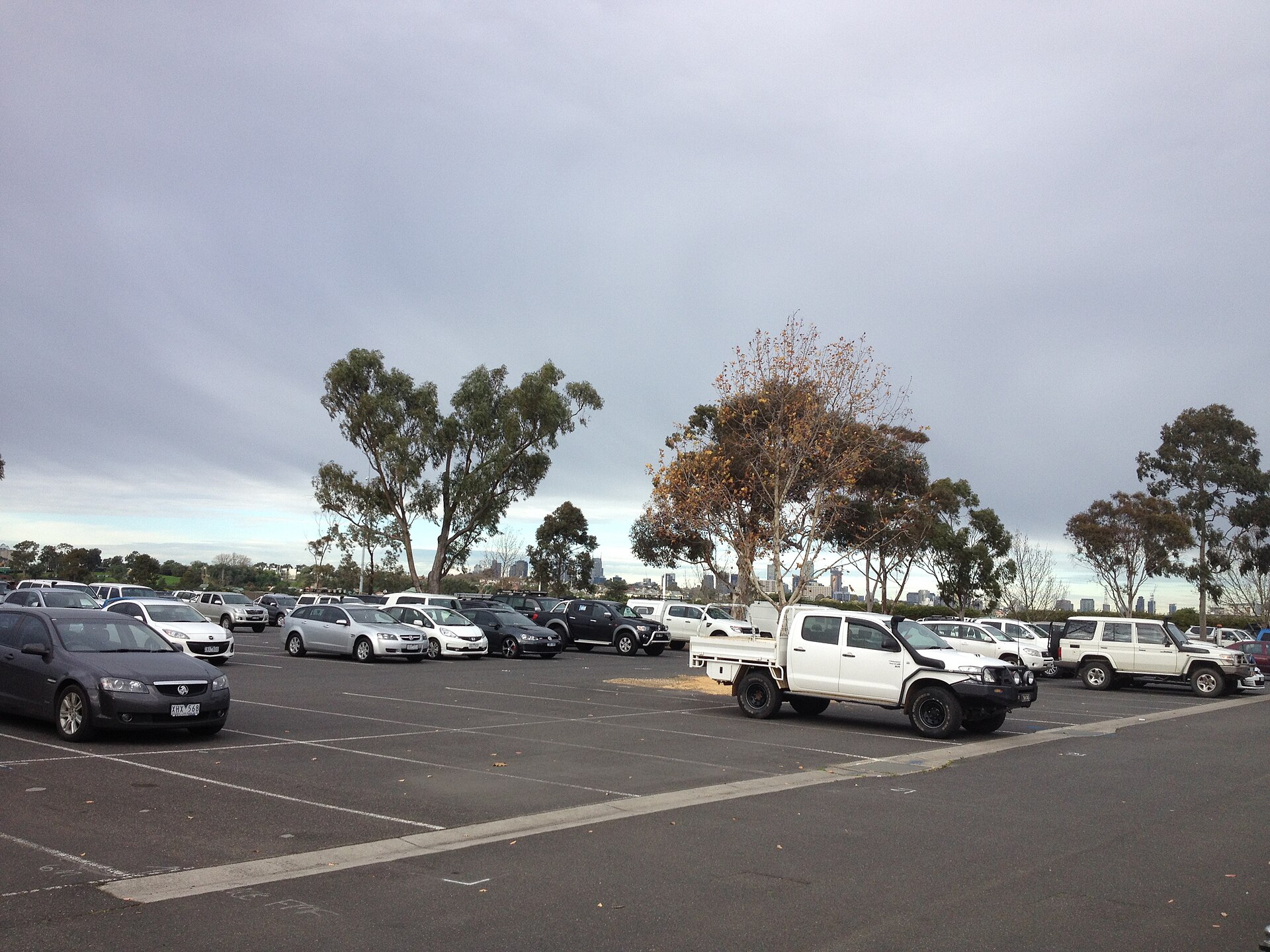 A Flemington Racecourse car park, photographed in 2014