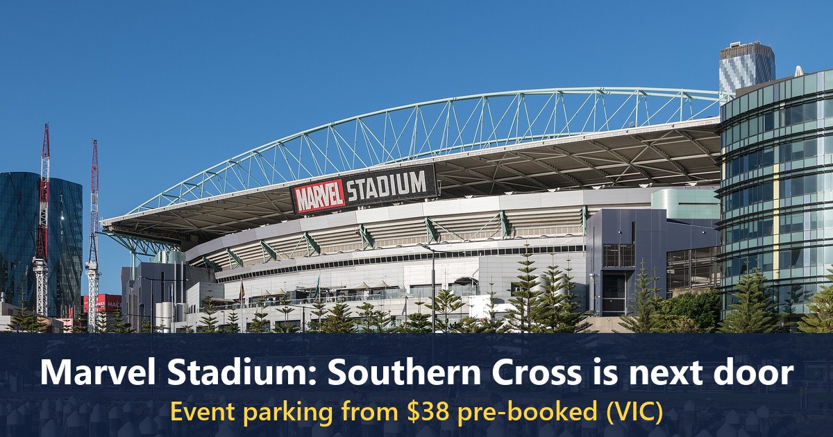 Marvel Stadium (Docklands Stadium) from the southwest