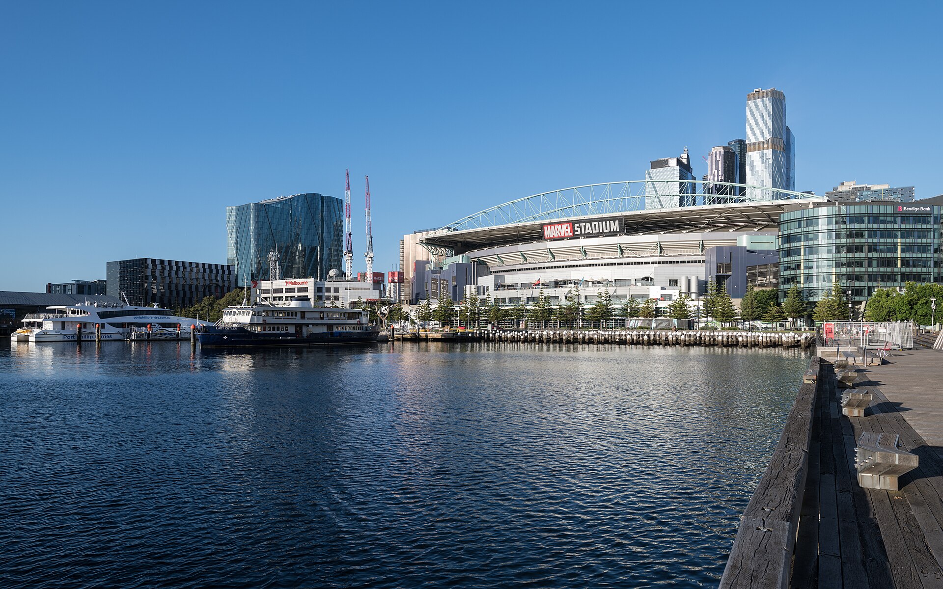 Marvel Stadium (Docklands Stadium) from the southwest