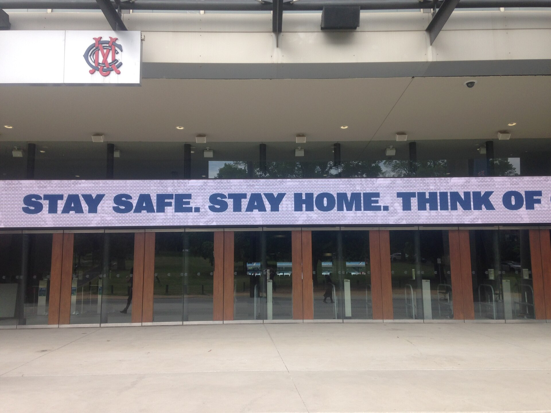 Gate 2 of the Melbourne Cricket Ground on Grand Final Eve 2020