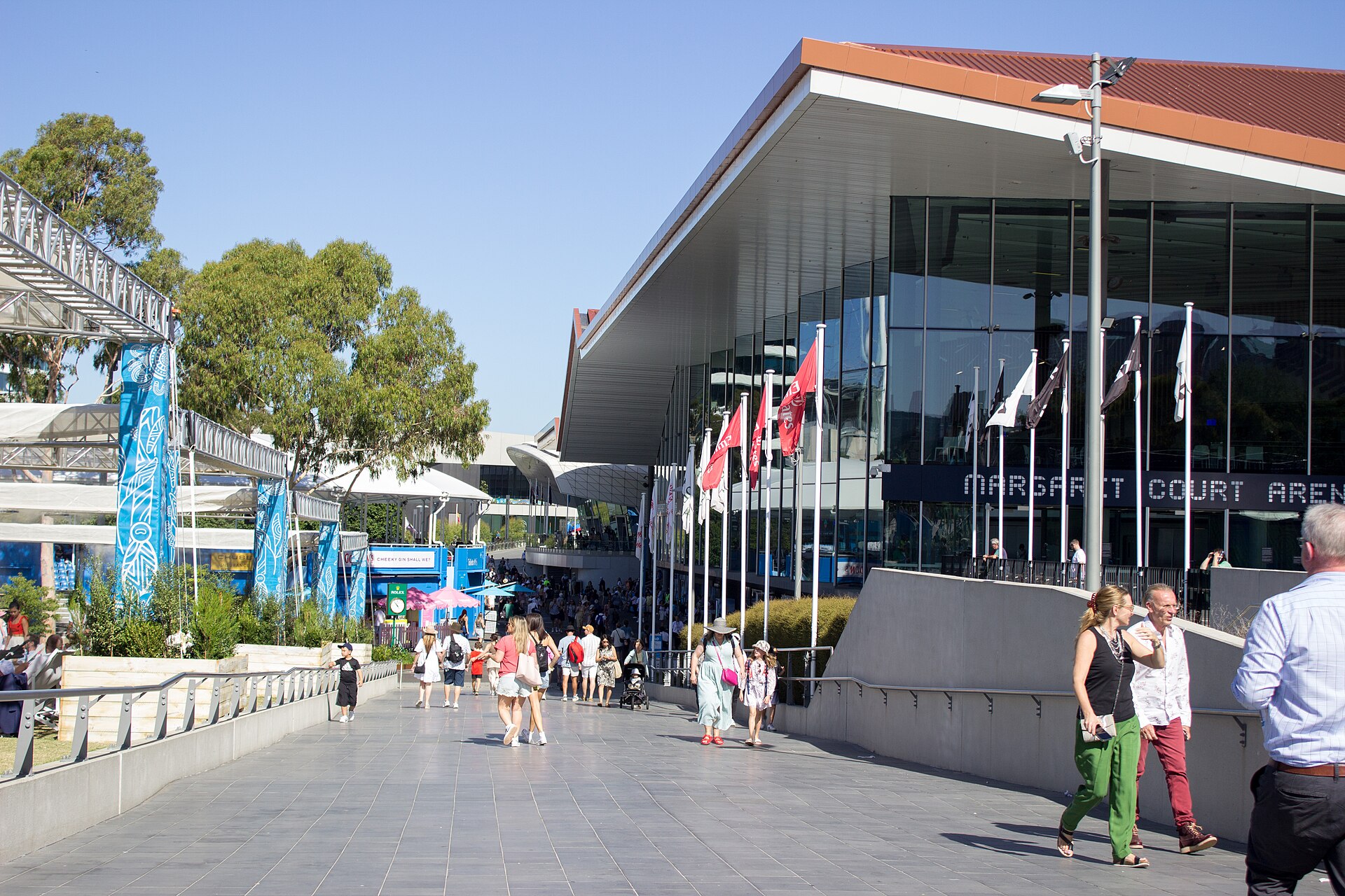 The ramp from Tanderrum Bridge during the 2023 Australian Open