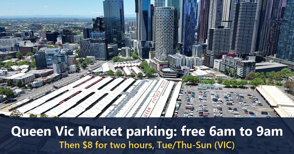 Queen Victoria Market from above, December 2022